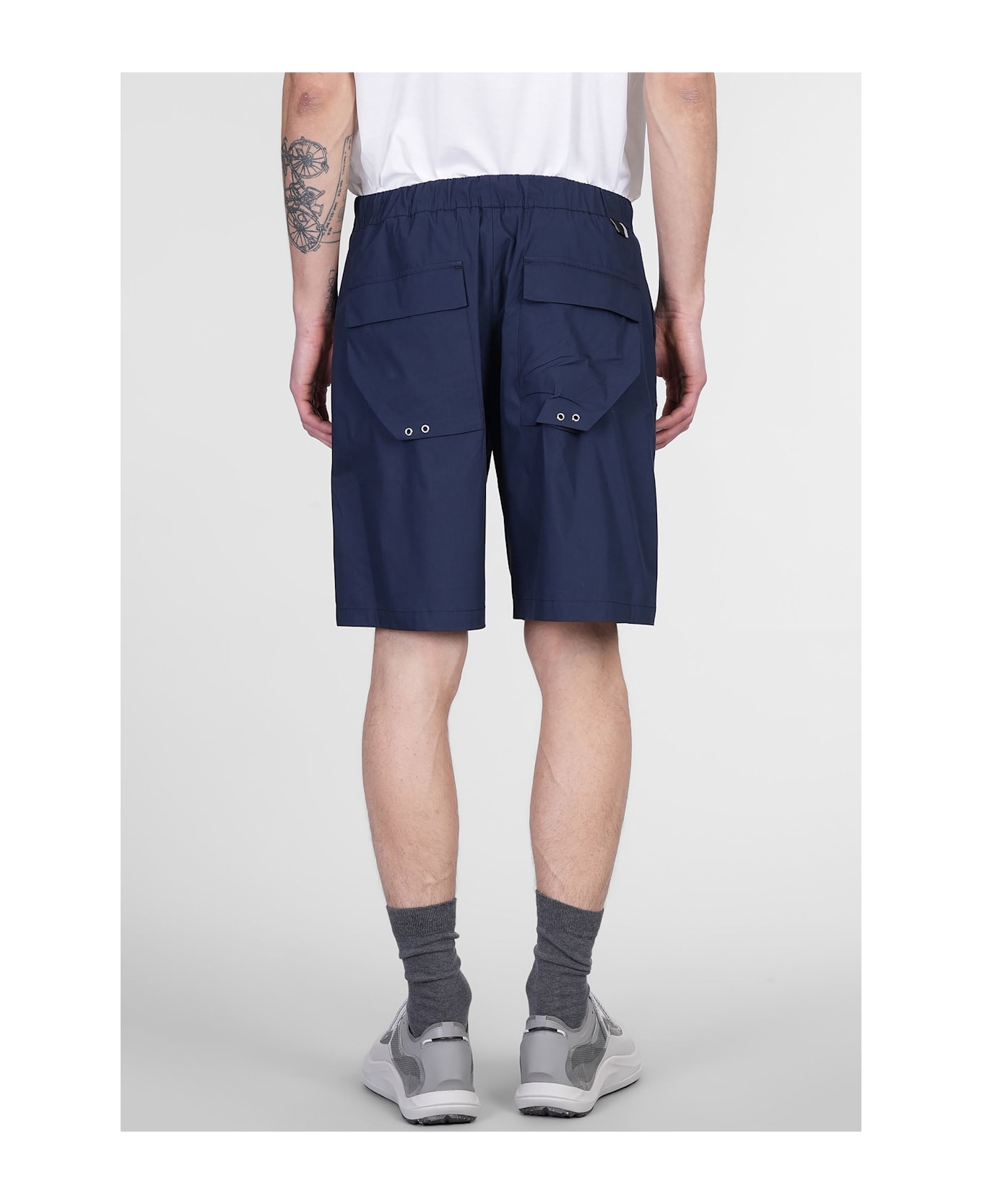 Low Brand Combo Shorts In Blue Cotton - blue