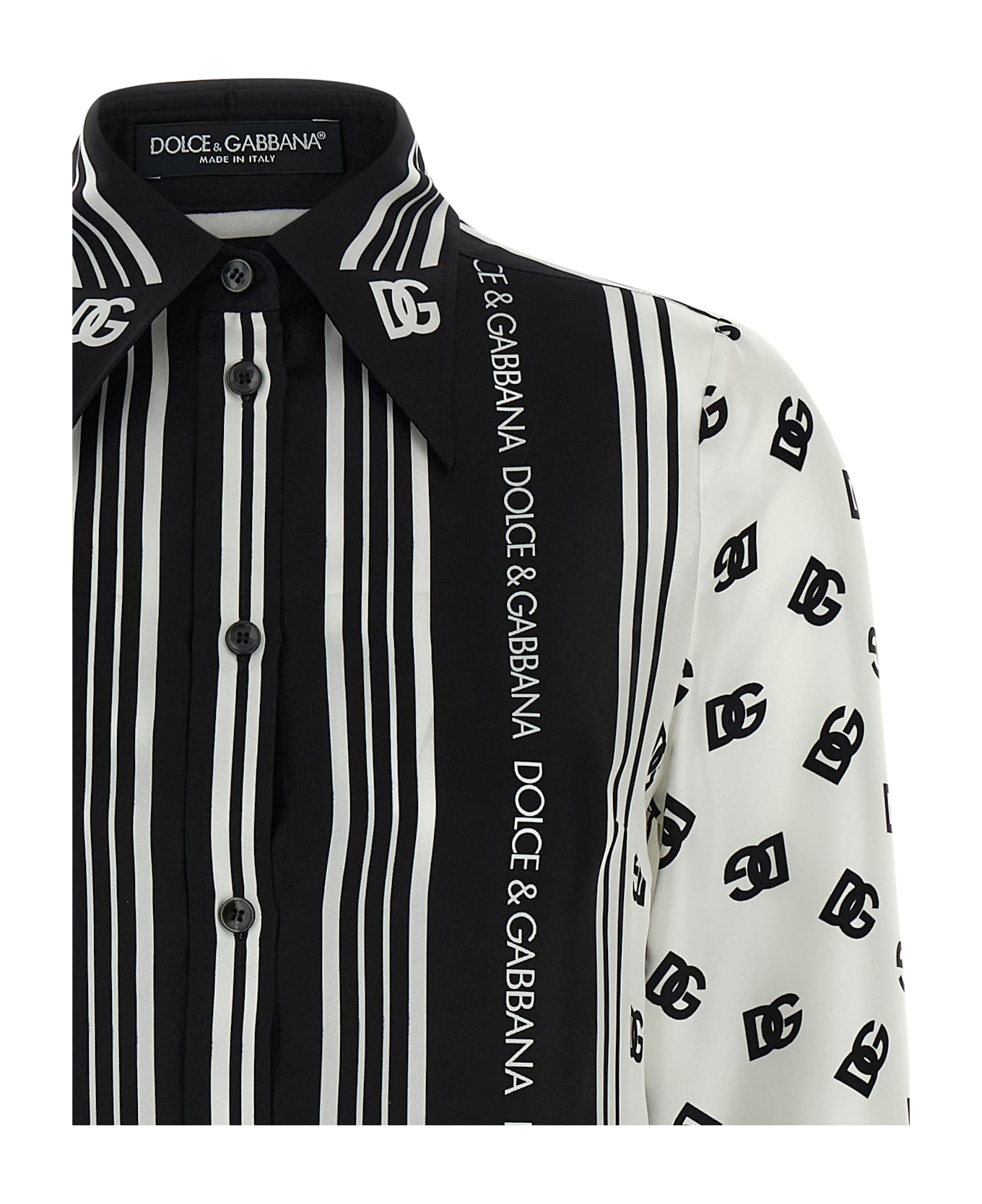 Dolce 
Gabbana Dg Print Shirt - White/Black