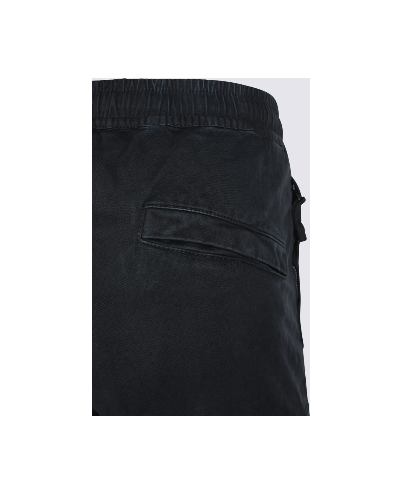 Stone Island Black Cotton Pants - BLACK