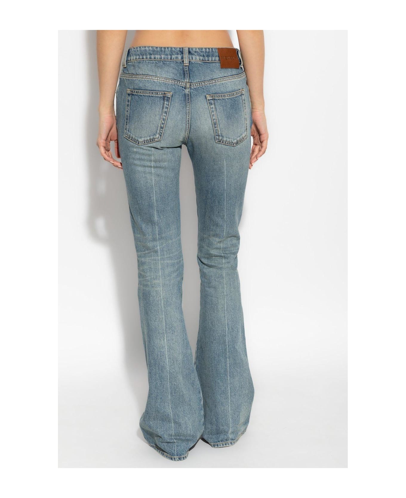 Alexander McQueen Flared Slim-fit Jeans - Blue