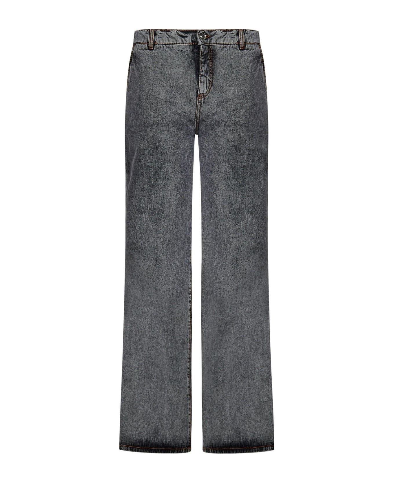 Etro Logo-embroidered Flared Jeans - Black