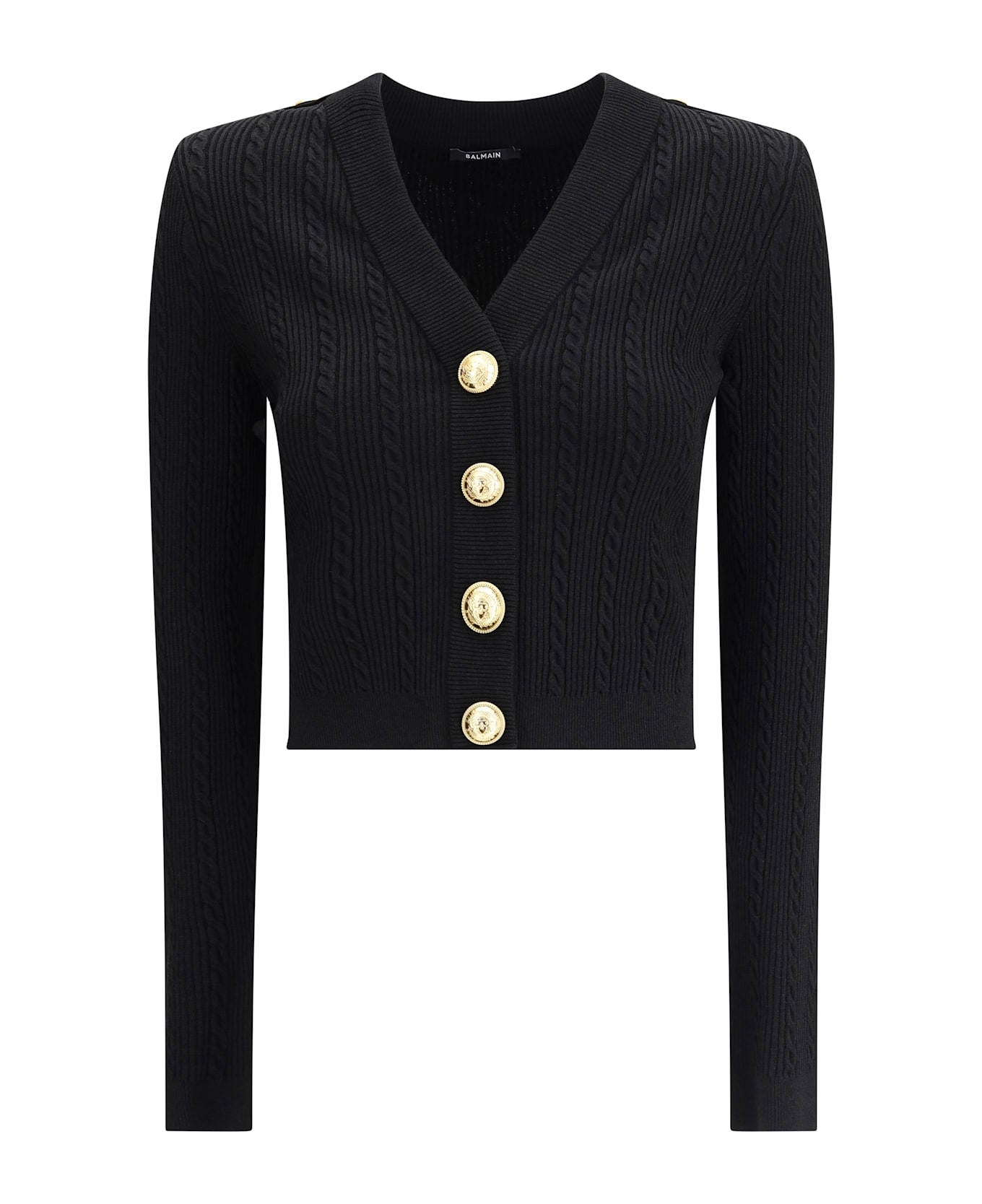 Balmain Ribbed And Braided Cardigan