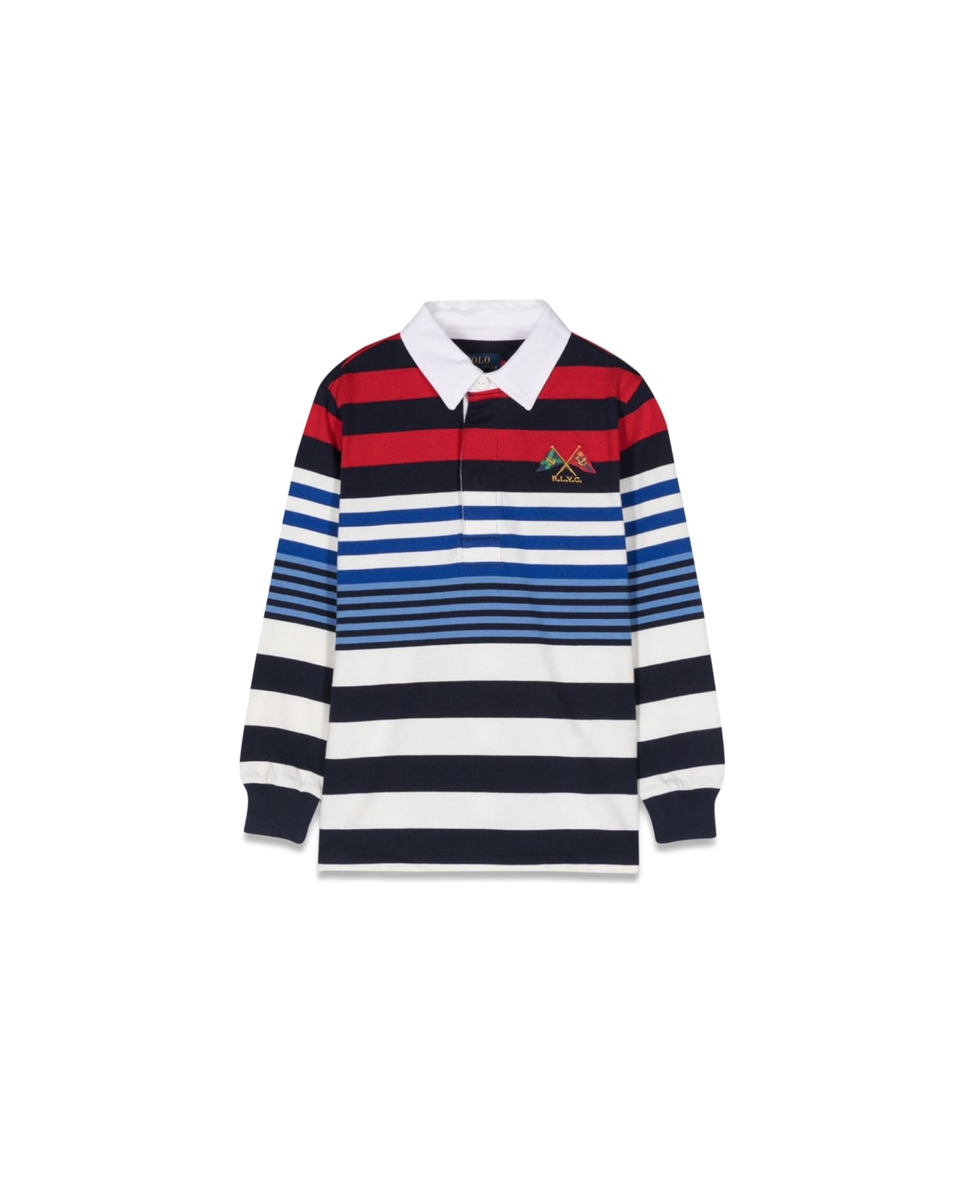 Polo Ralph Lauren Ls Rugby-knit Shirts-rugby - BLUE