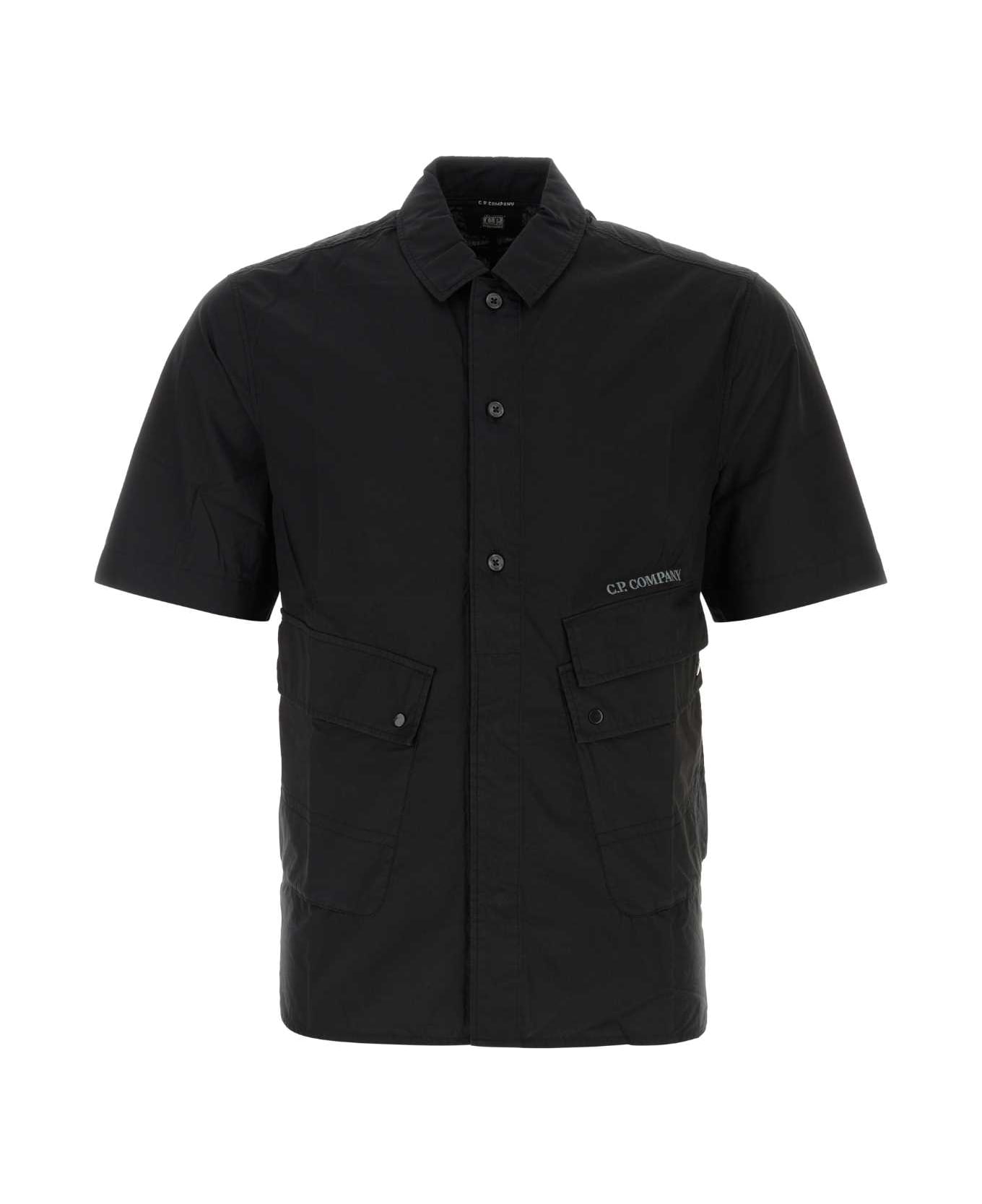 C.P. Company Black Cotton Shirt - Black
