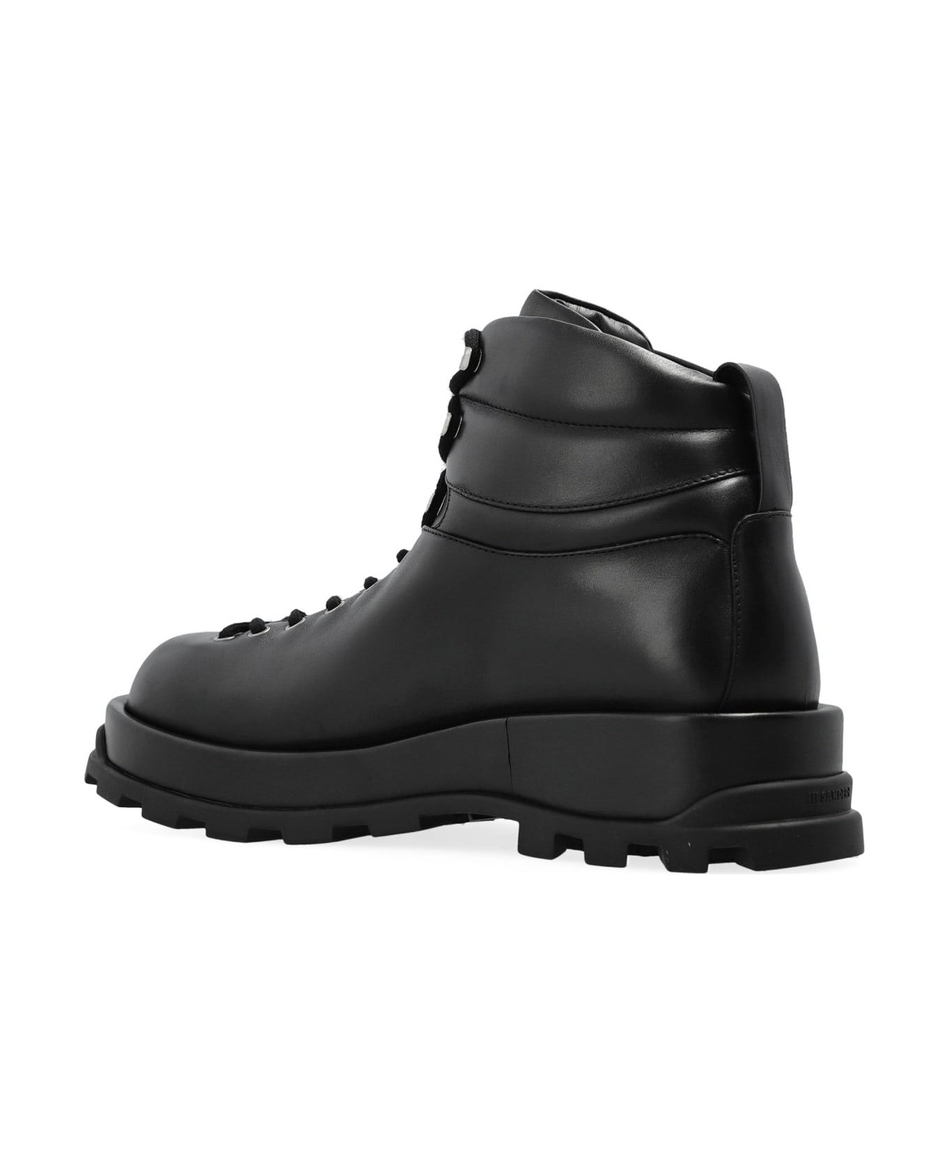 Jil Sander Leather Ankle Boots - Black