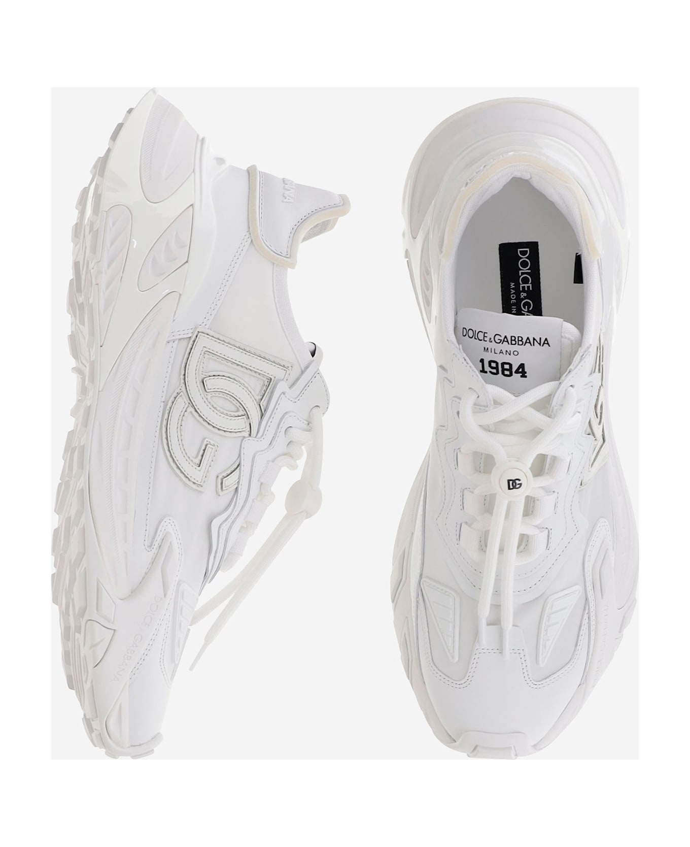 Dolce 
Gabbana Chunky Sneakers With Embroidered Logo - White