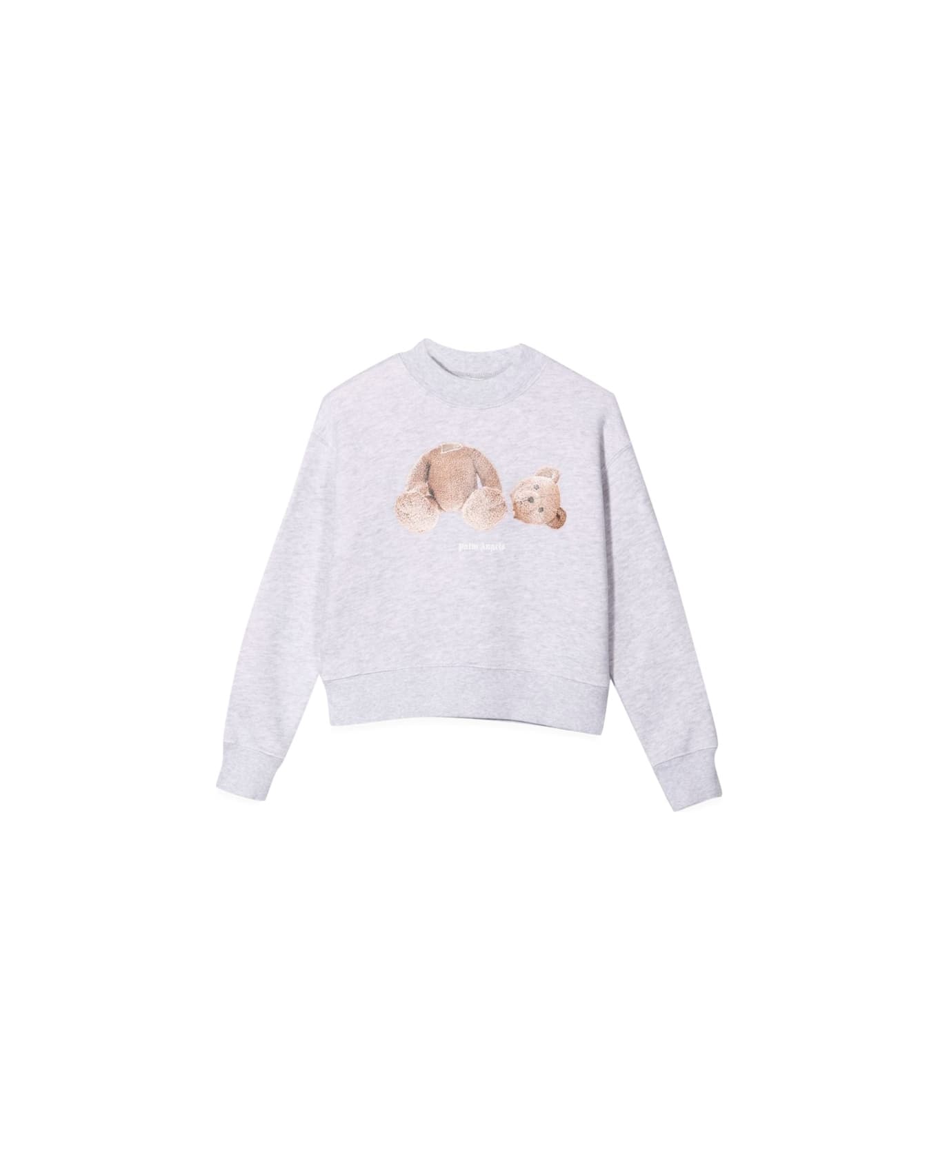 Palm Angels Felpa Con Stampa Bear - GREY