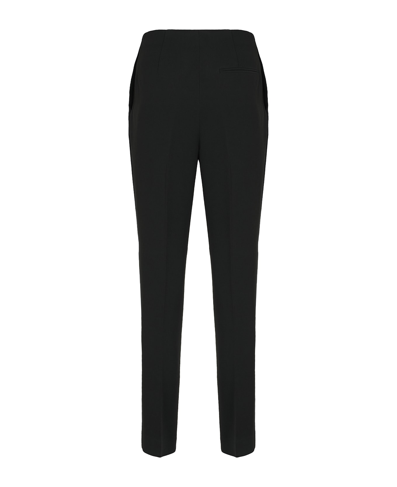 Alberta Ferretti Tailored Trousers In Stretch Fabric - black