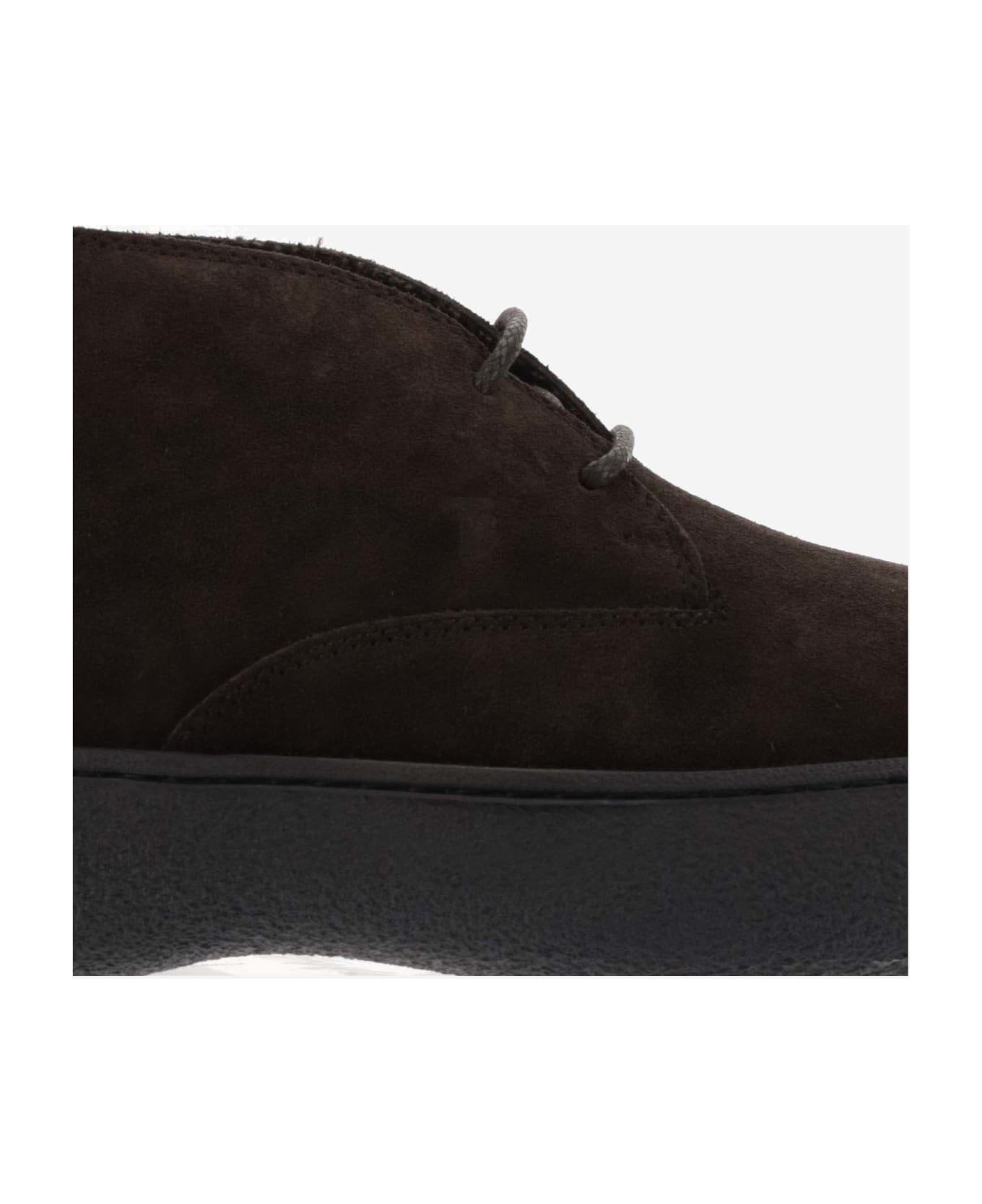Tod's Suede Lace-up Shoes - TESTA MORO