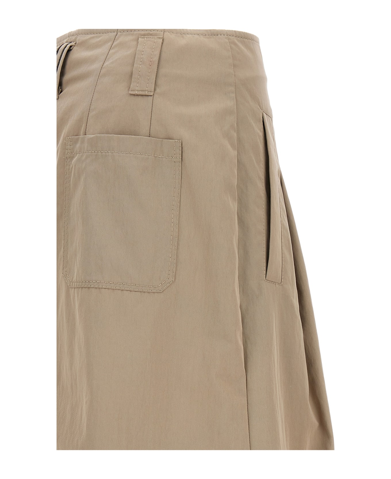 Brunello Cucinelli Long Skirt Pences - Beige