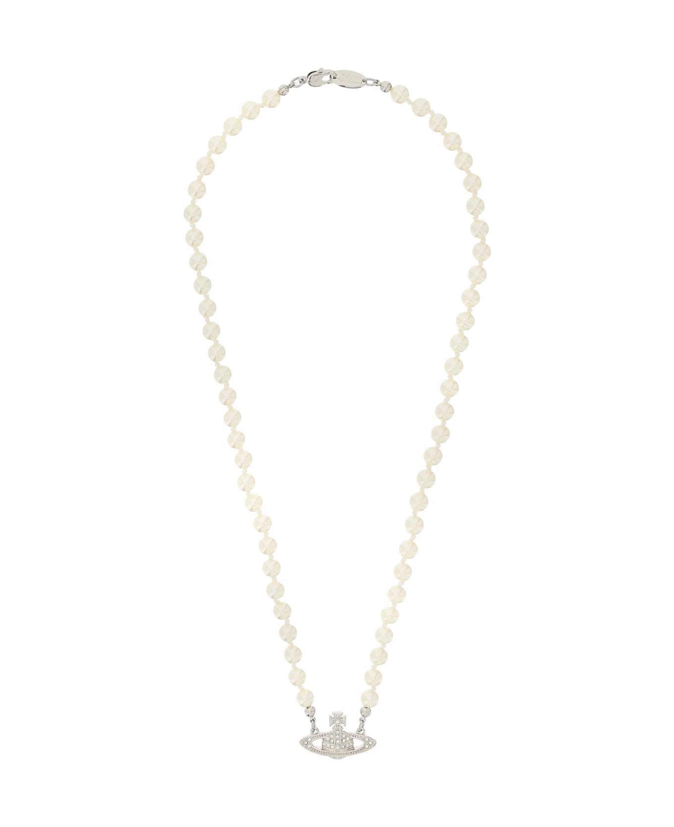 Vivienne Westwood Bas Relief Necklace - Bianco