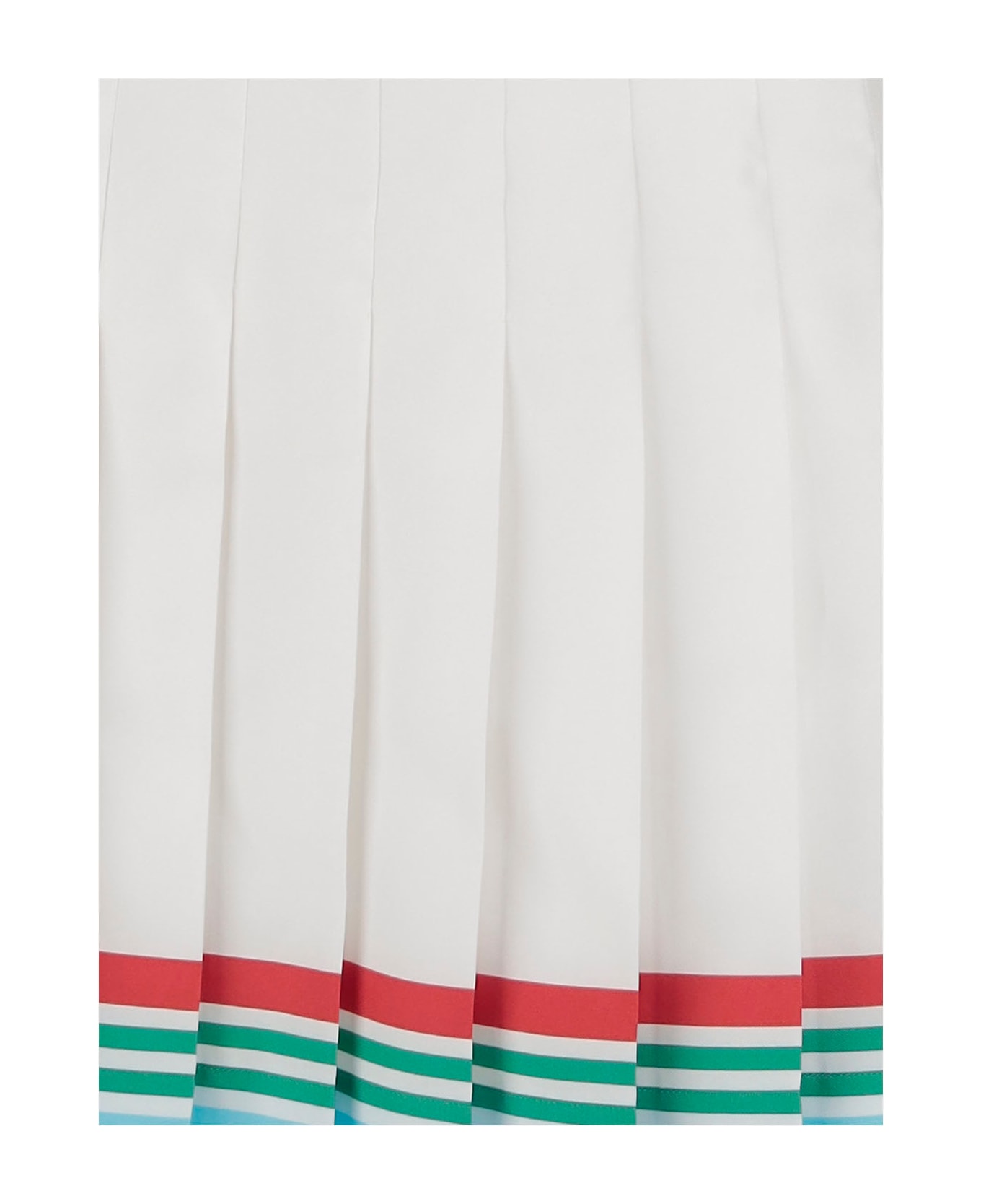 Casablanca Pleated Skirt In Silk - White