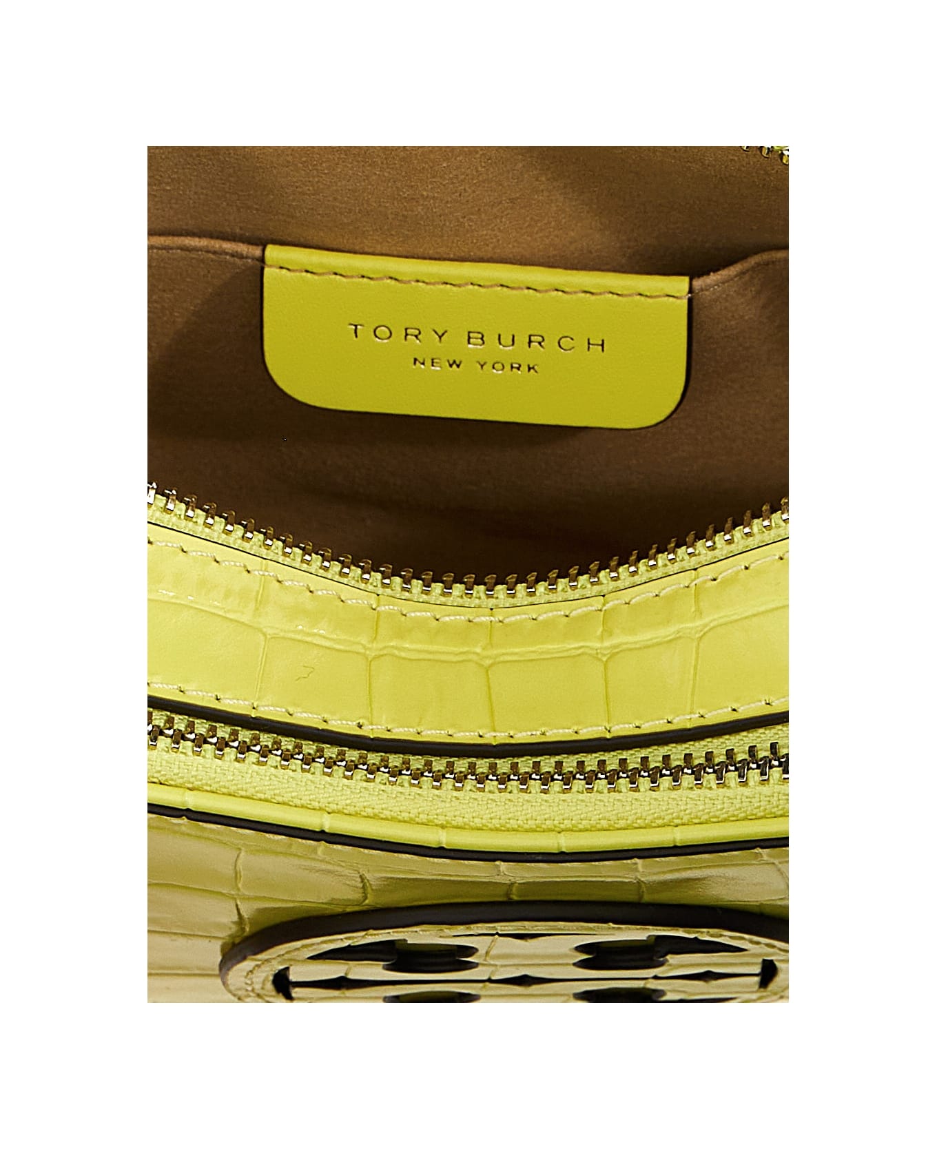 Tory Burch 
miller Croc Embossed Mini
 Crossbody Bag - Yellow