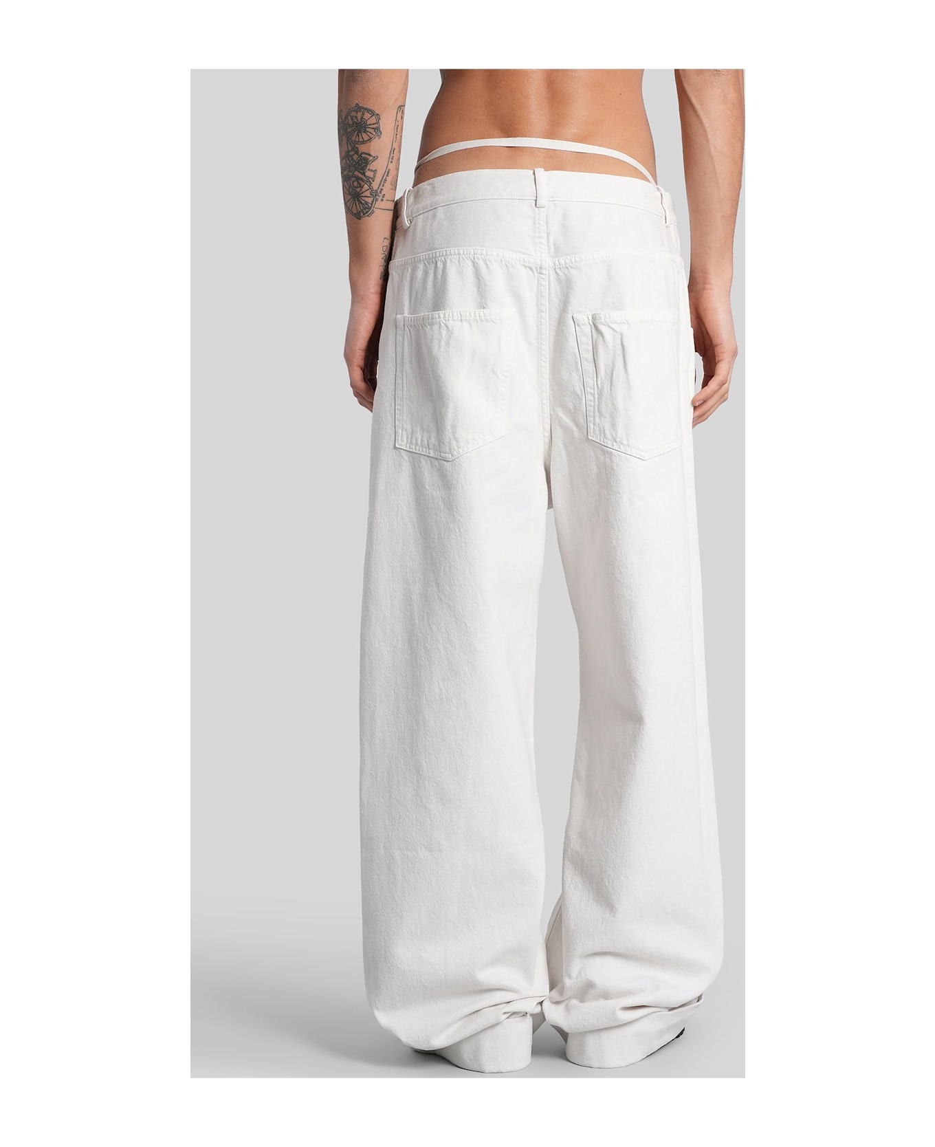 Ann Demeulemeester Michael Jeans In White Cotton - white