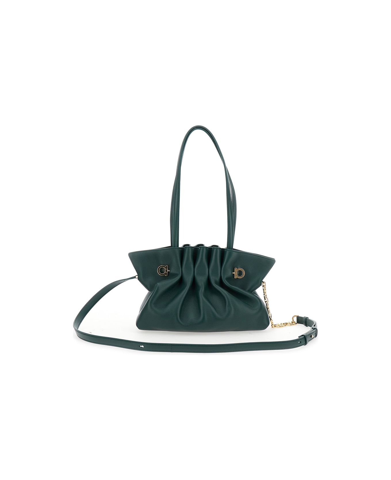 Ferragamo Sh Dump S Shoulder Bag 27,0x11,0x18,0 - Green