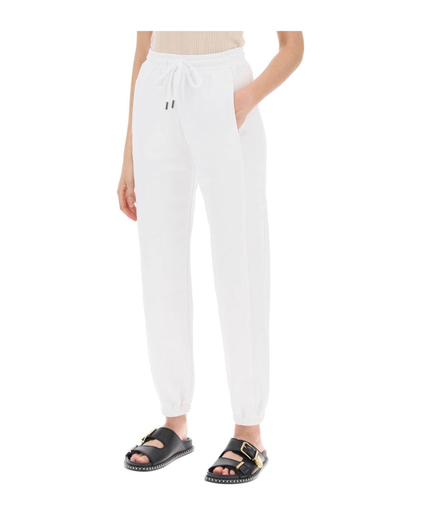 Max Mara Drawstring Straight Leg Joggers - BIANCO (White)