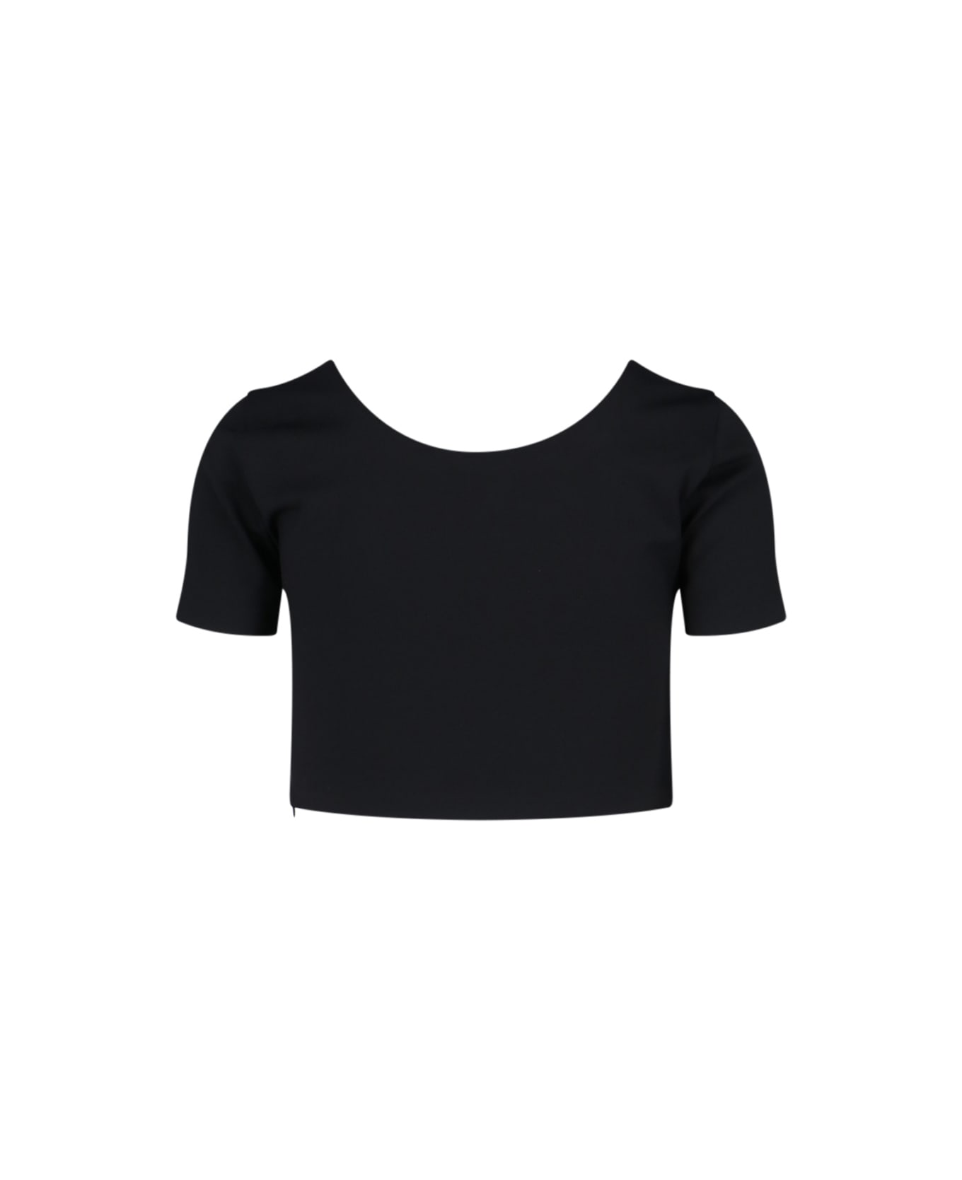 Alaia Logo Crop T-shirt - Black  