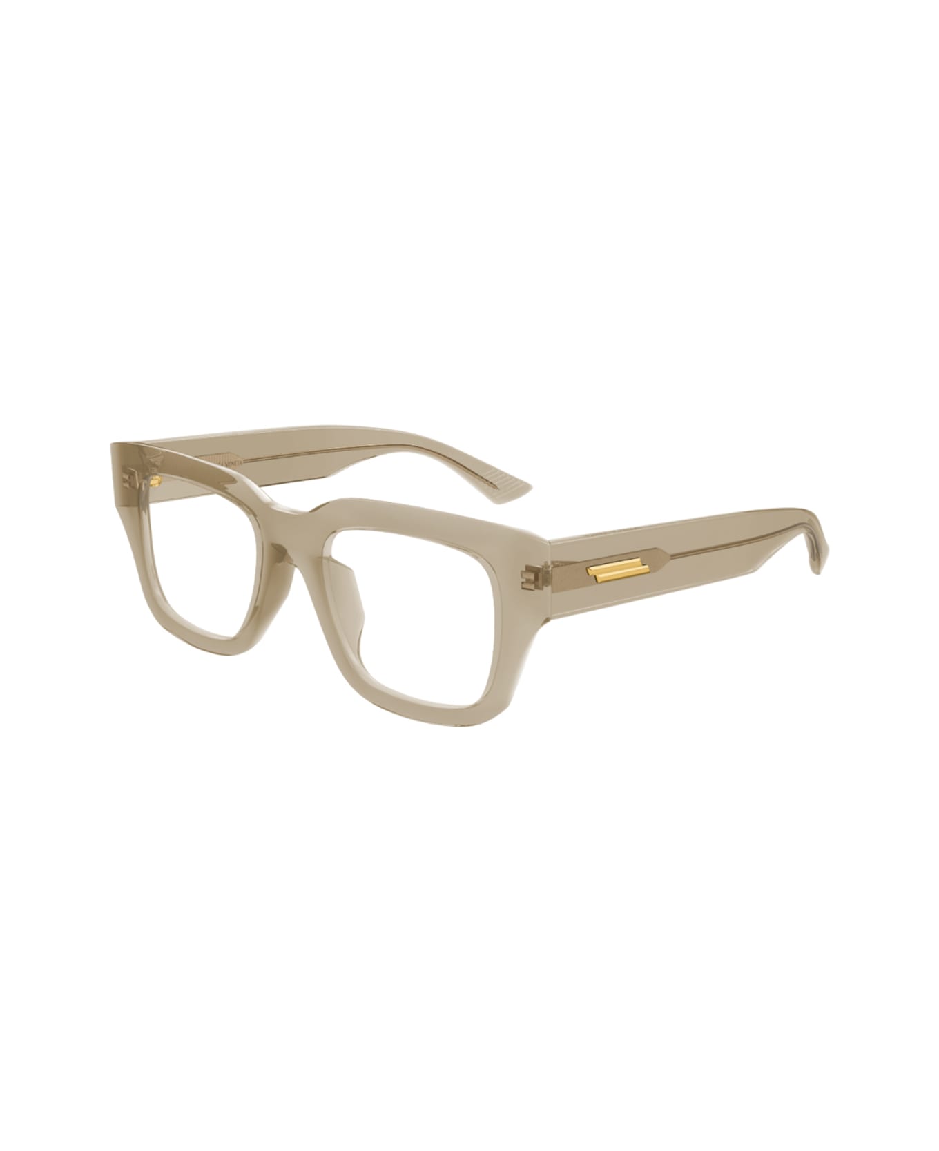 Bottega Veneta Eyewear Bottega Veneta Bv1361o Linea Ribbon Bv1361o 008 Brown Transparent Glasses - Beige
