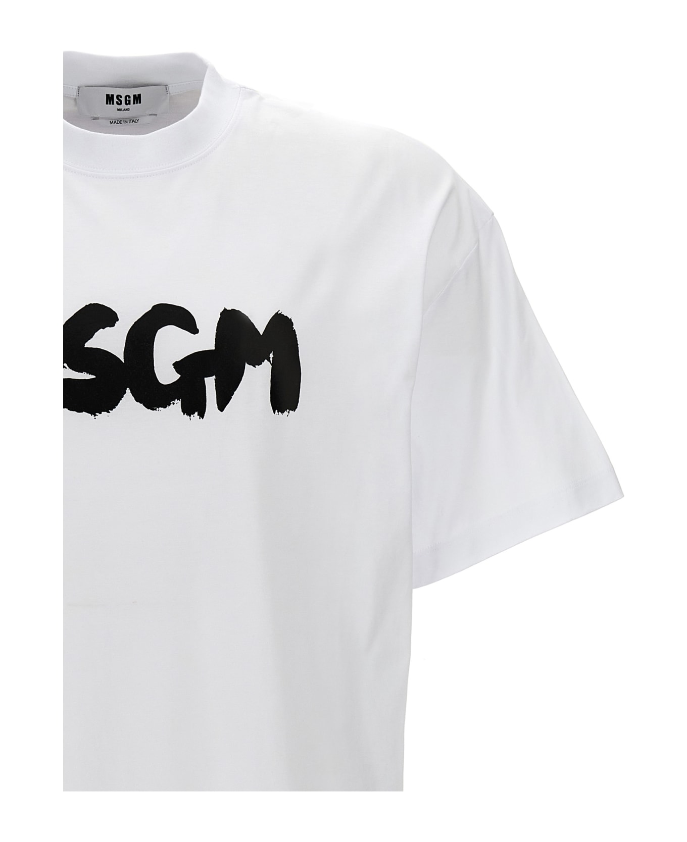 MSGM Logo T-shirt - White/Black
