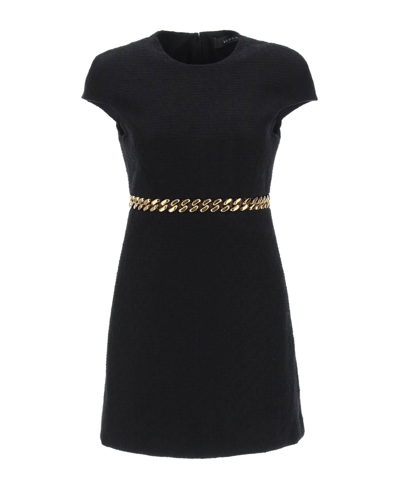 Versace Tweed Dress With Chain - NERO (Black)