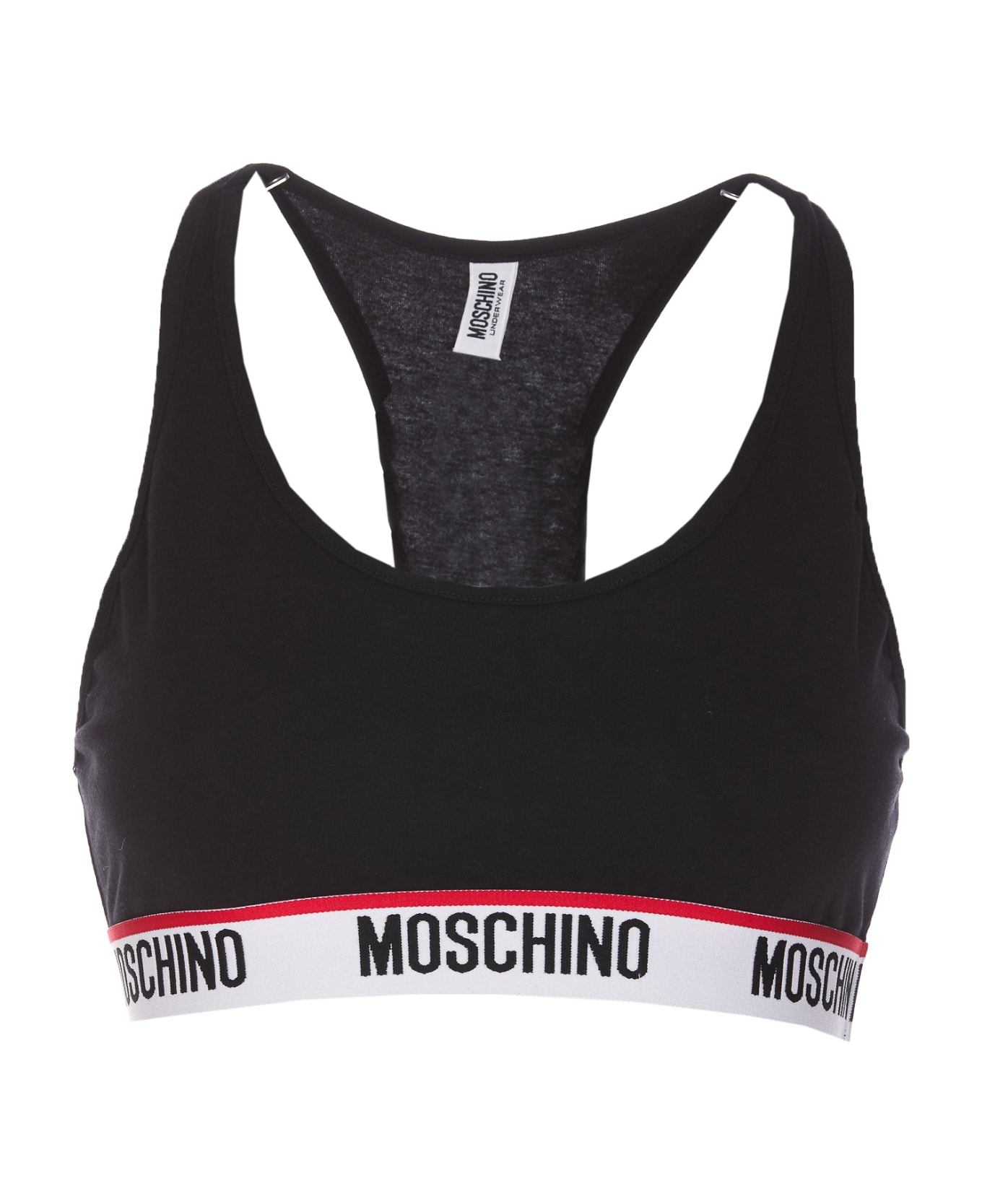 Moschino Band Logo Top - Black