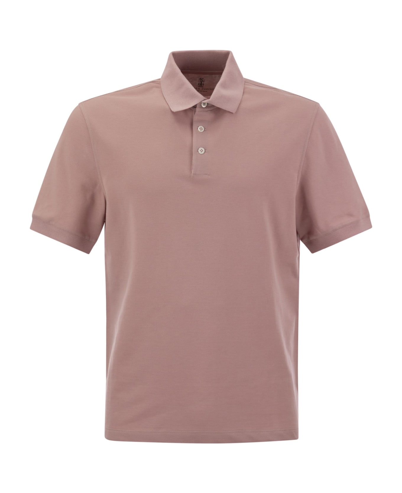 Brunello Cucinelli Cotton Jersey Polo Shirt - Pink