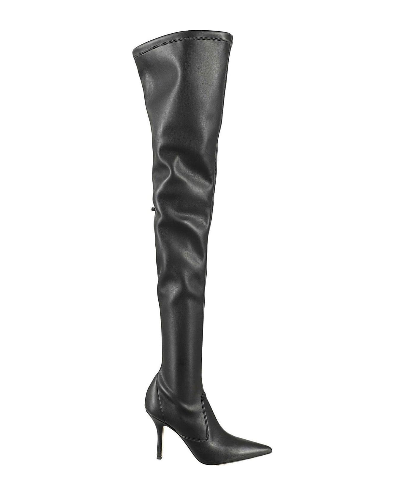 Paris Texas Mama Pointed-toe Thigh-high Boots - Black