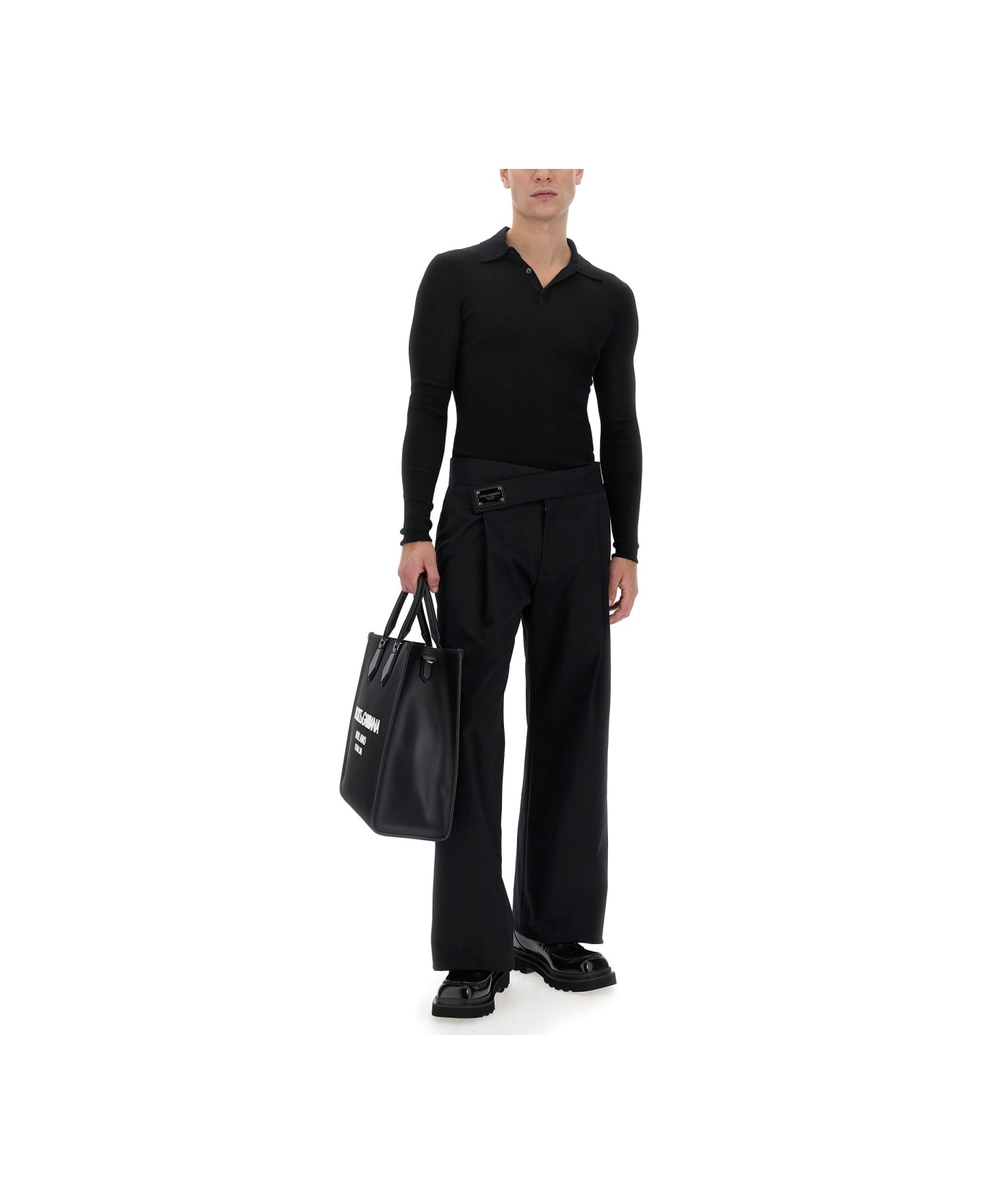 Dolce & Gabbana Polo Shirt. - BLACK ポロシャツ