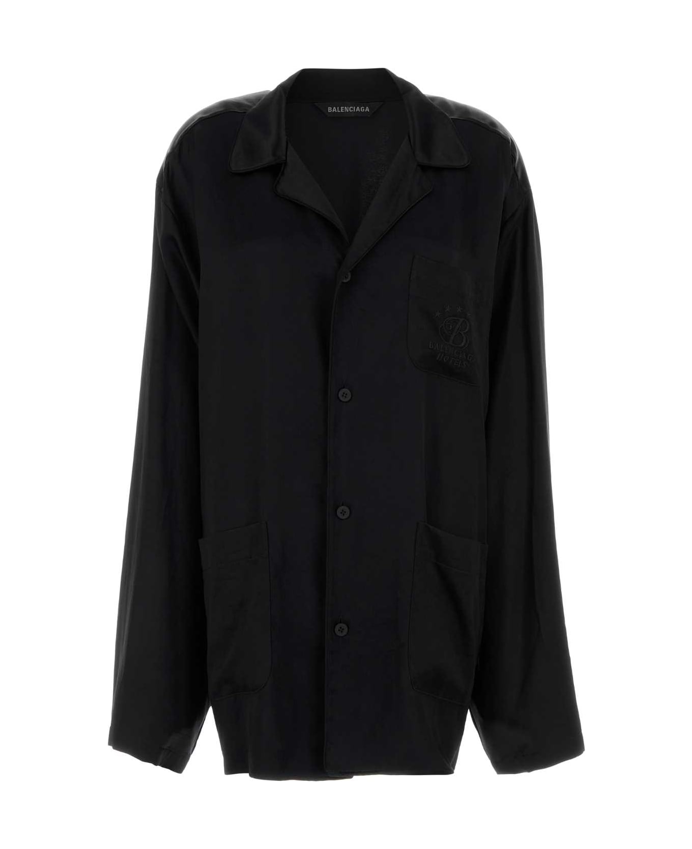 Balenciaga Embroidery Shirt - Black