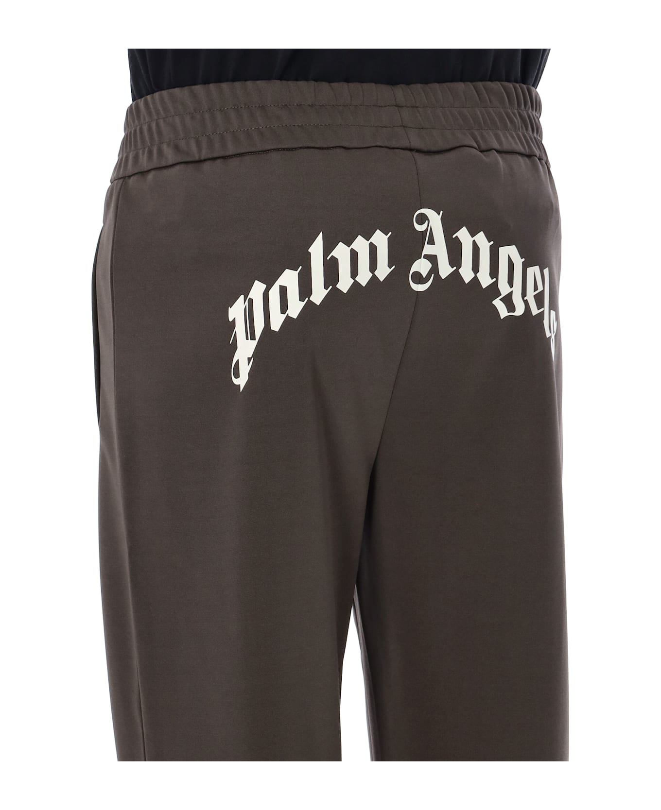 Palm Angels Curved Logo Track Pants - GREY