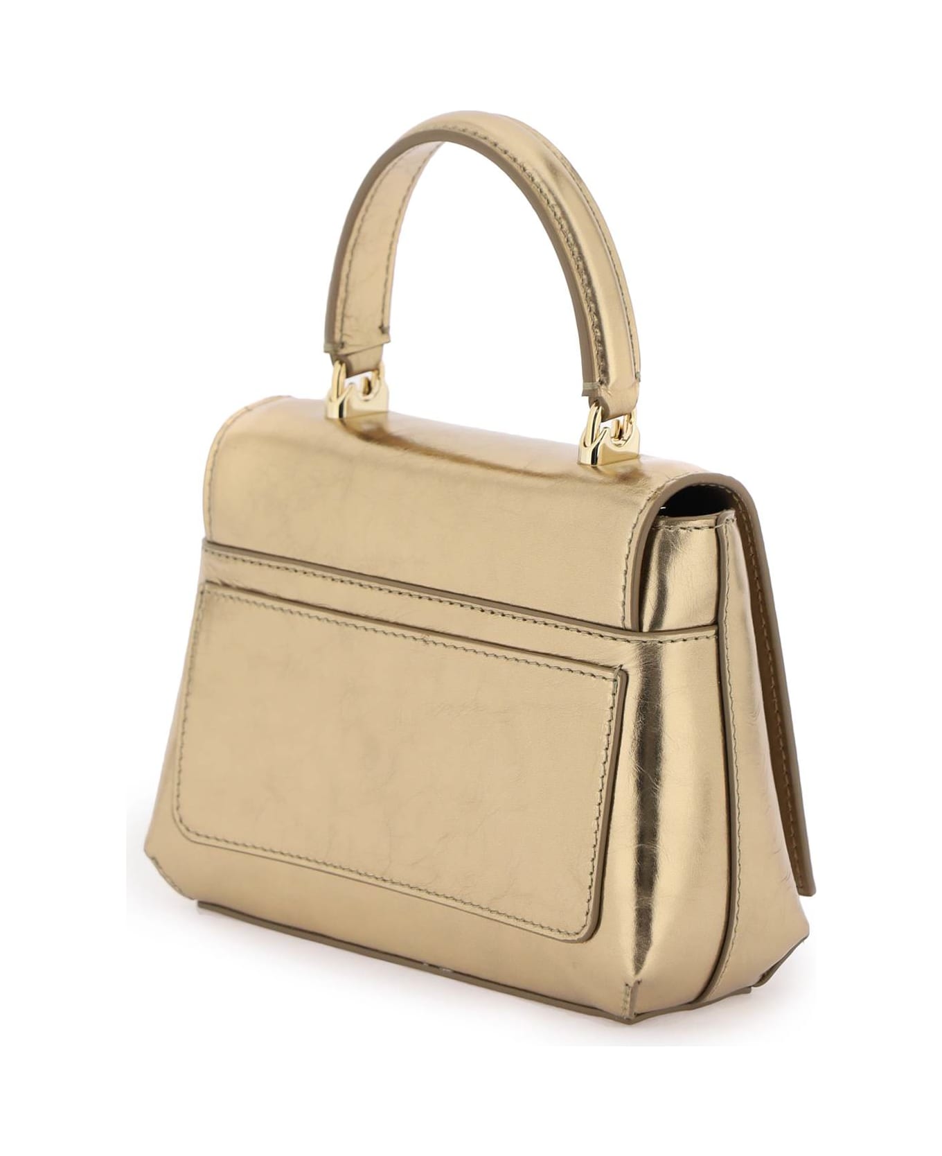 Dolce & Gabbana Logo Embossed Hand Bag - ORO (Gold)