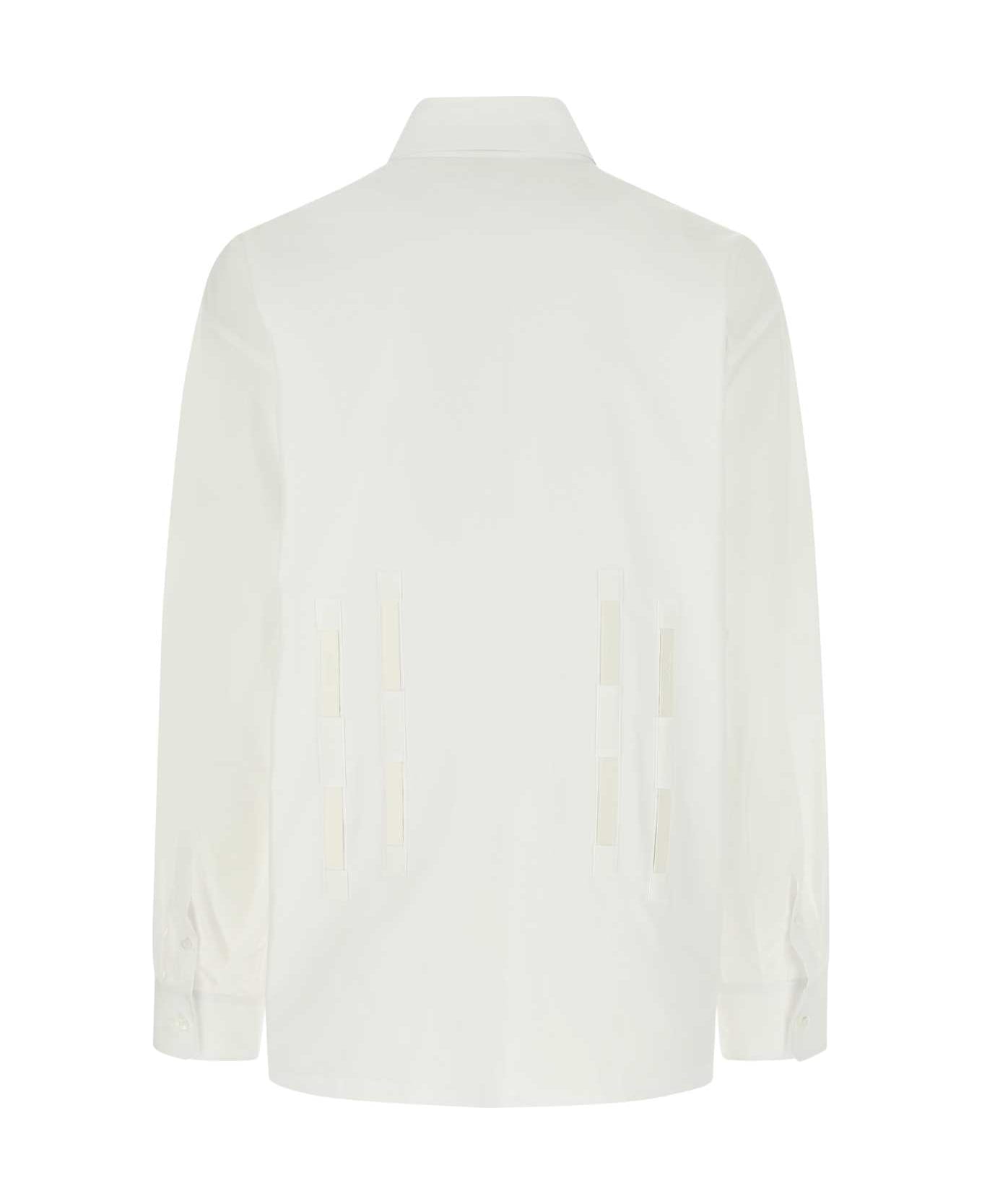Prada White Poplin Oversize Shirt - F0009 シャツ