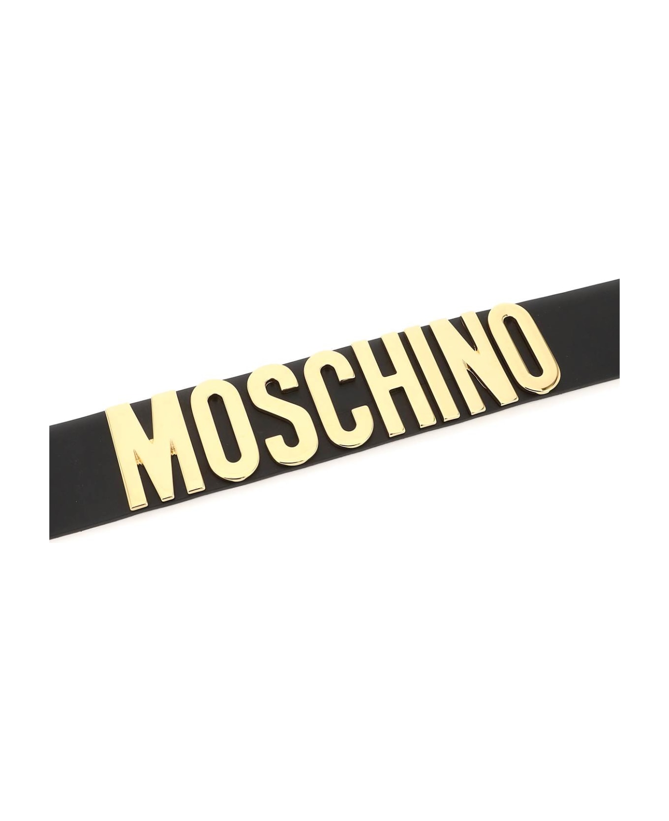 Moschino Logo Lettering Belt - Nero