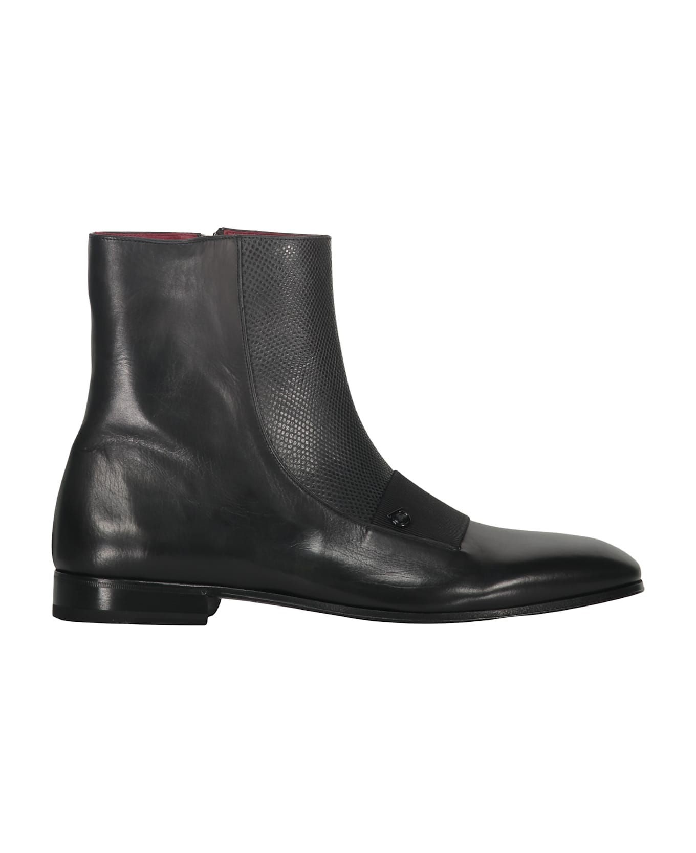 Ferragamo Leather Ankle Boots - black