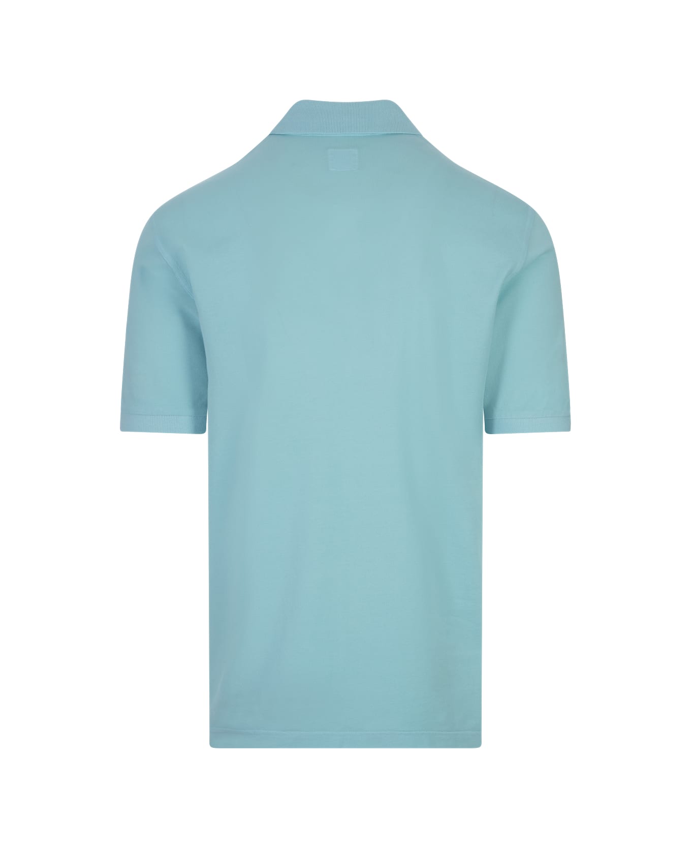 Fedeli Turquoise Light Cotton Piquet Polo Shirt - Blue