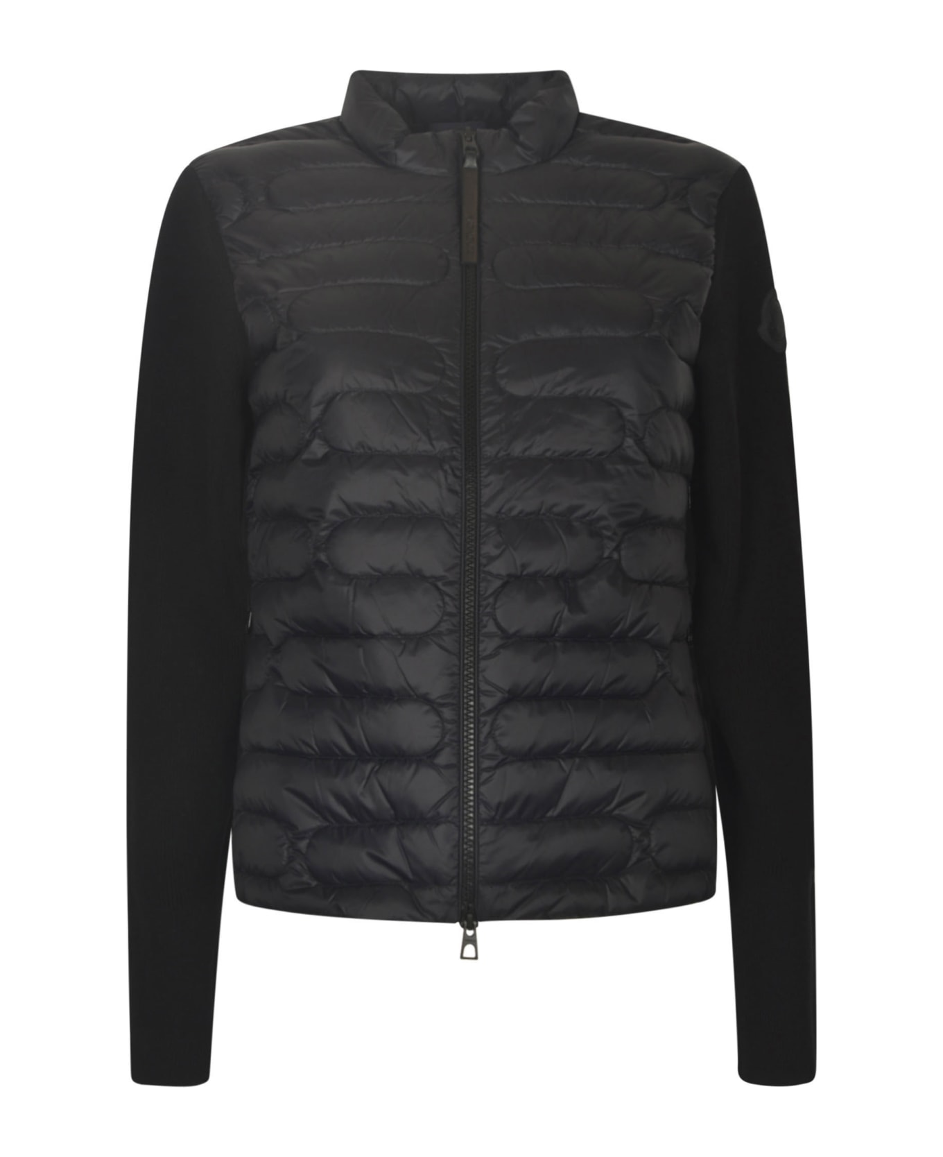 Moncler Zip Fitted Padded Jacket - Black ダウンジャケット