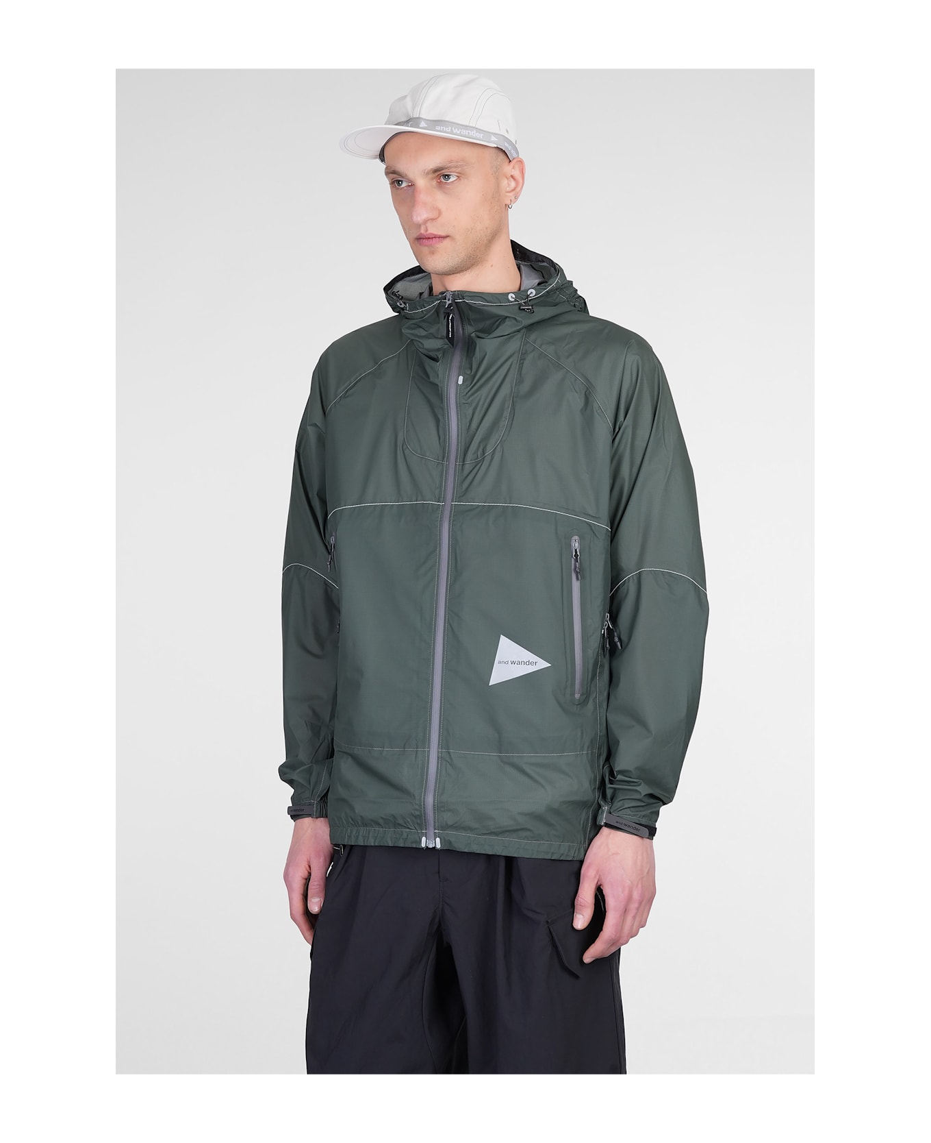 And Wander Casual Jacket In Green Nylon - green