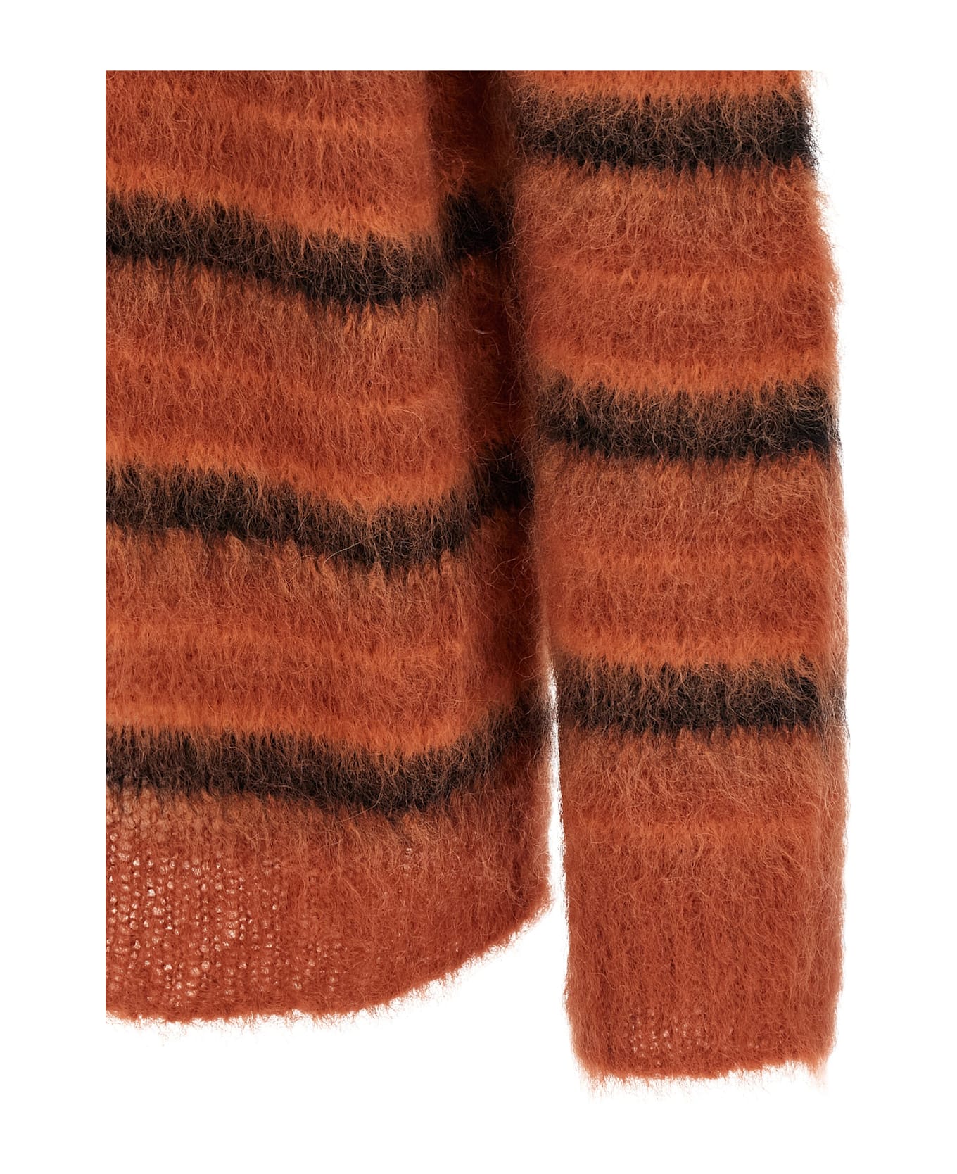 Marni Brushed Striped Cardigan - Orange