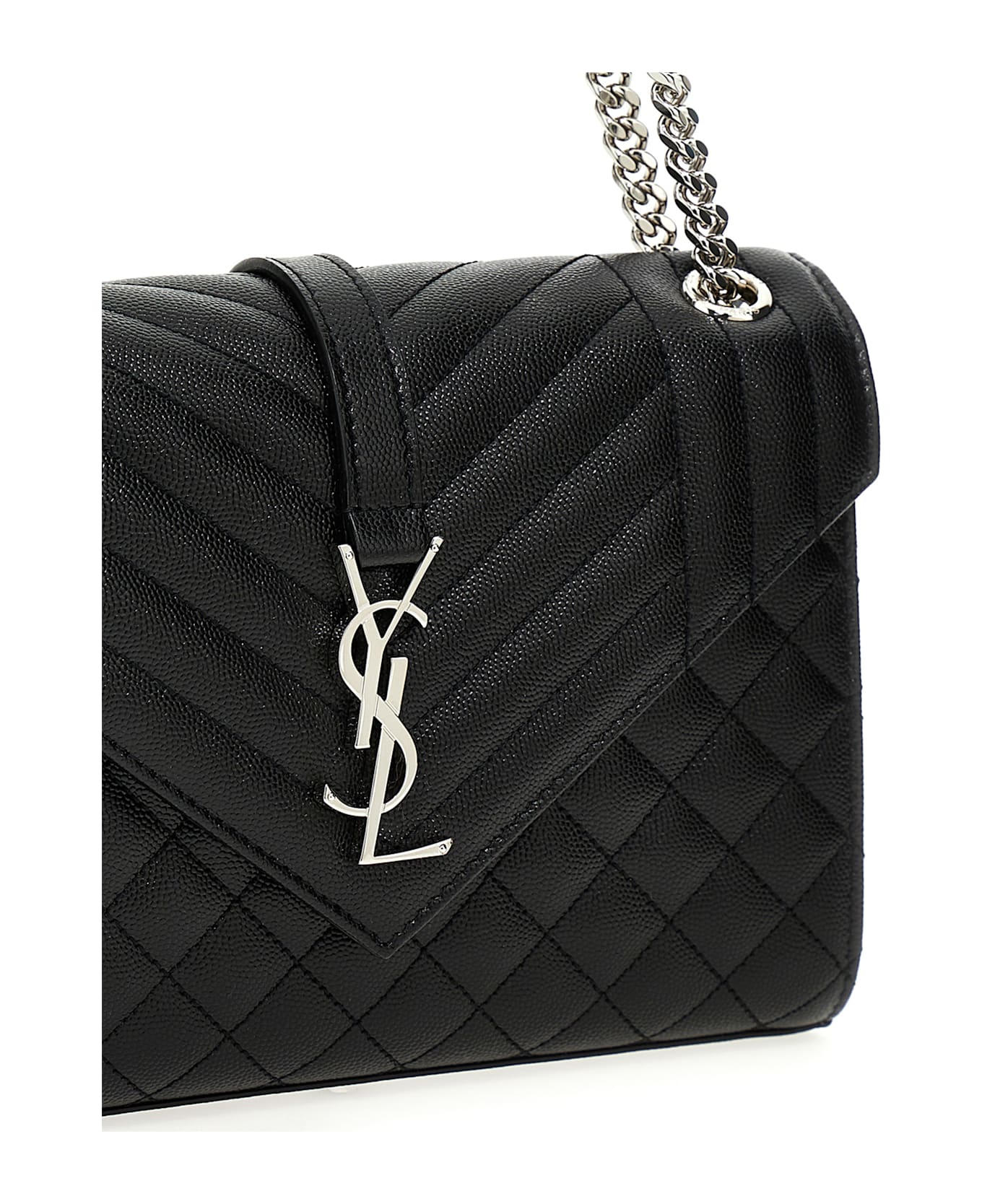 Saint Laurent 
envelope
 Midi Crossbody Bag - Black  