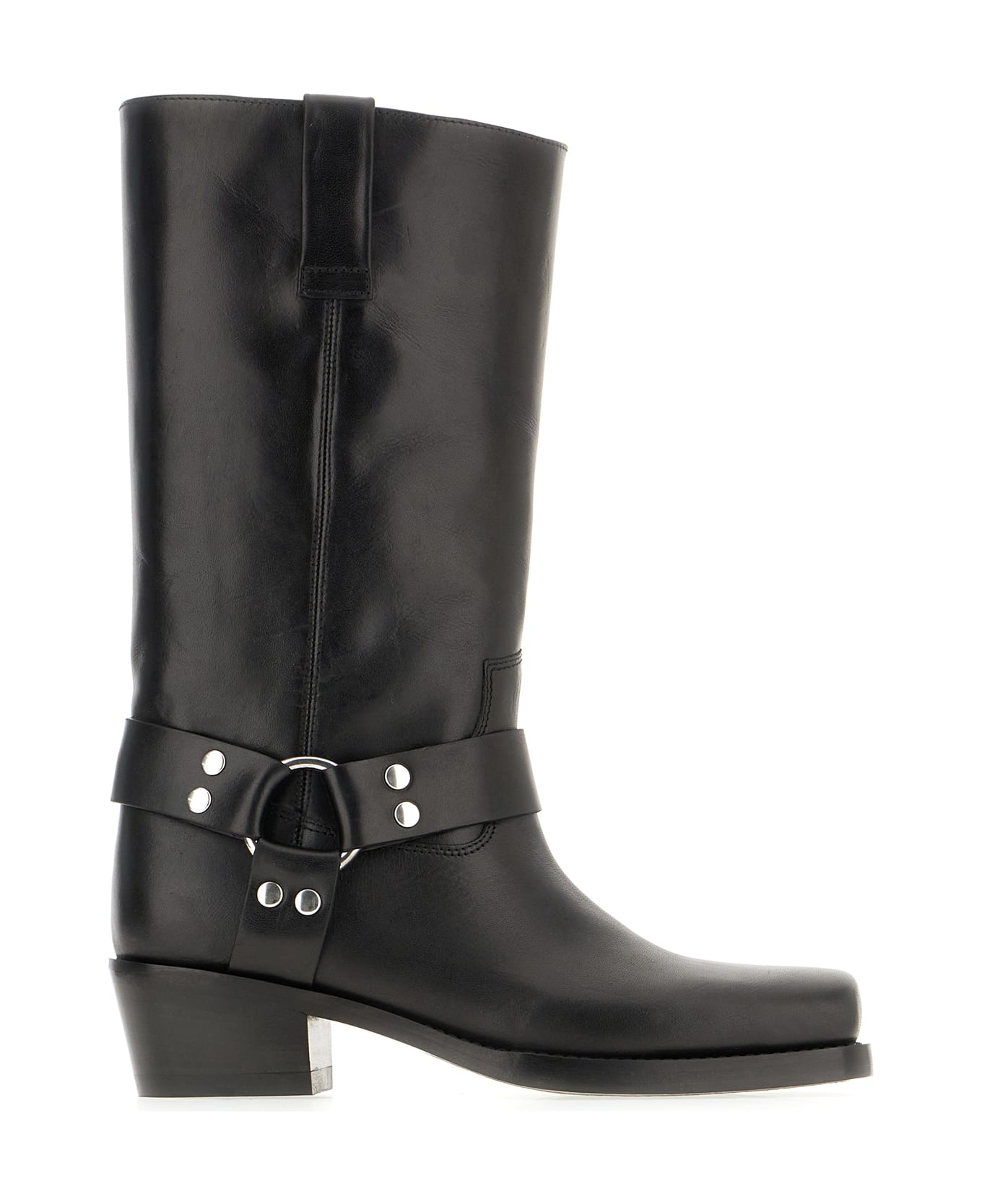 Paris Texas Black Leather Roxy Boots - BLACK