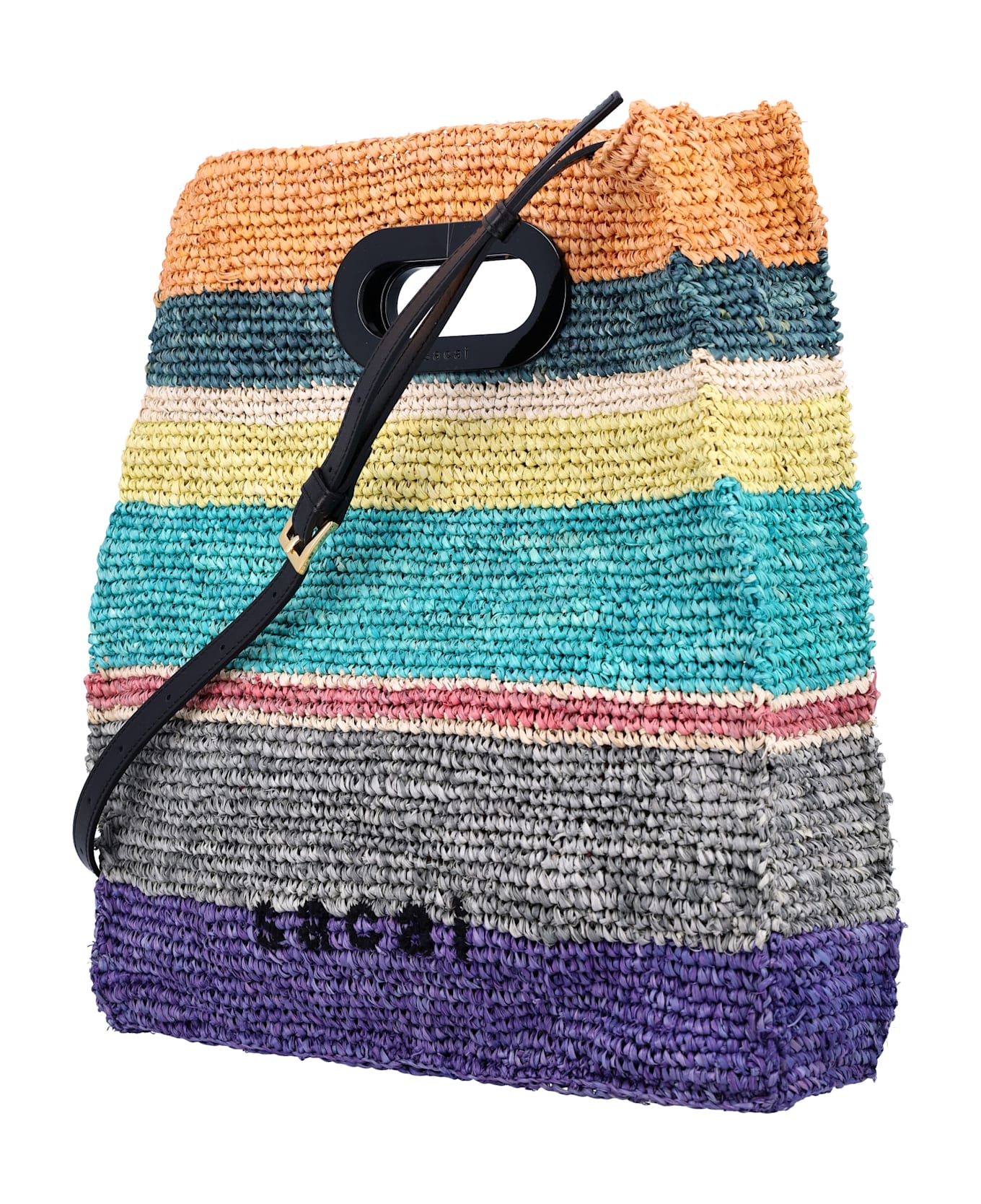 Sacai Raffia Tote Bag - MULTICOLOR