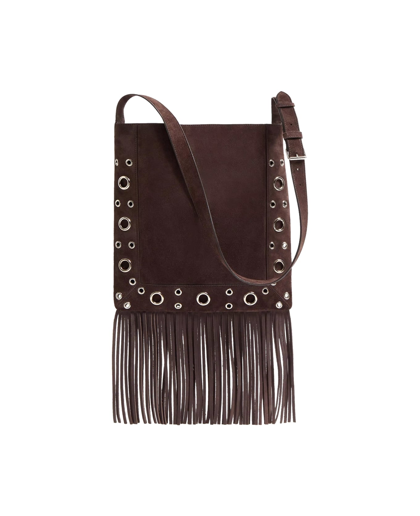 Valentino Garavani Small Suede Shoulder Bag - Brown