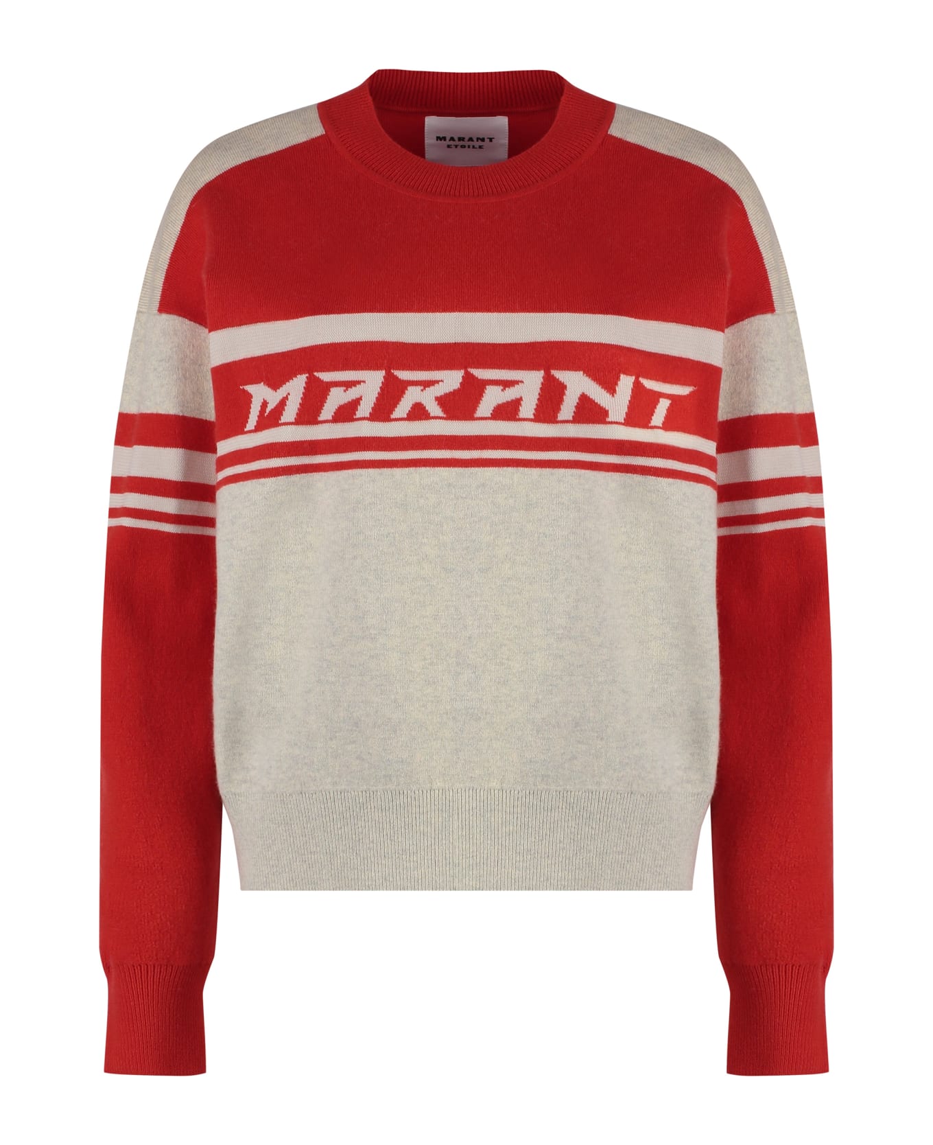 Marant Étoile Callie Cotton Blend Crew-neck Sweater - red