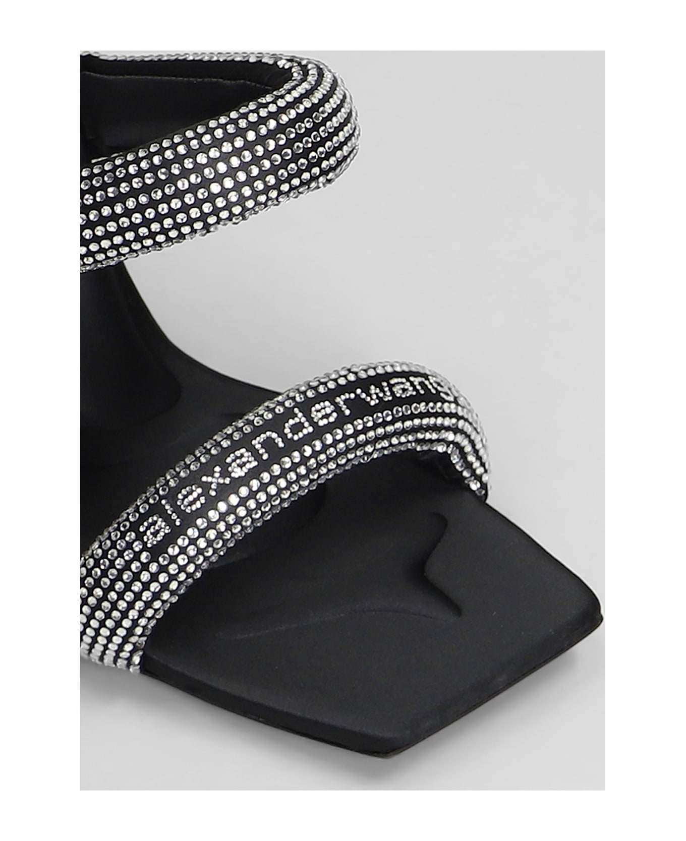 Alexander Wang Julie Tubular Sandals In Black Nylon - black