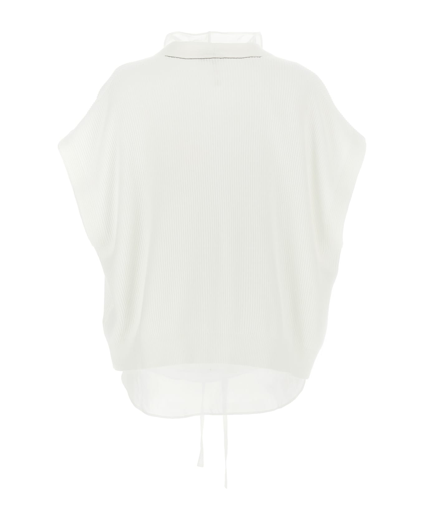 Brunello Cucinelli Layered Cardigan - White