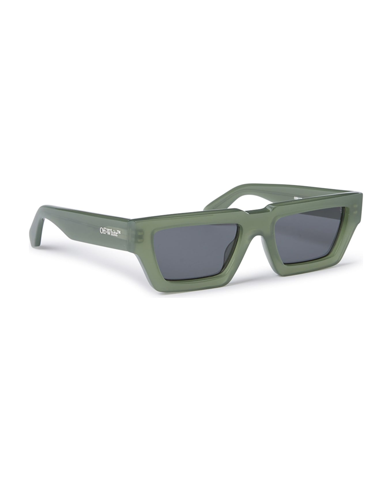 Off-White Manchester - Olive Green / Dark Grey Sunglasses - green