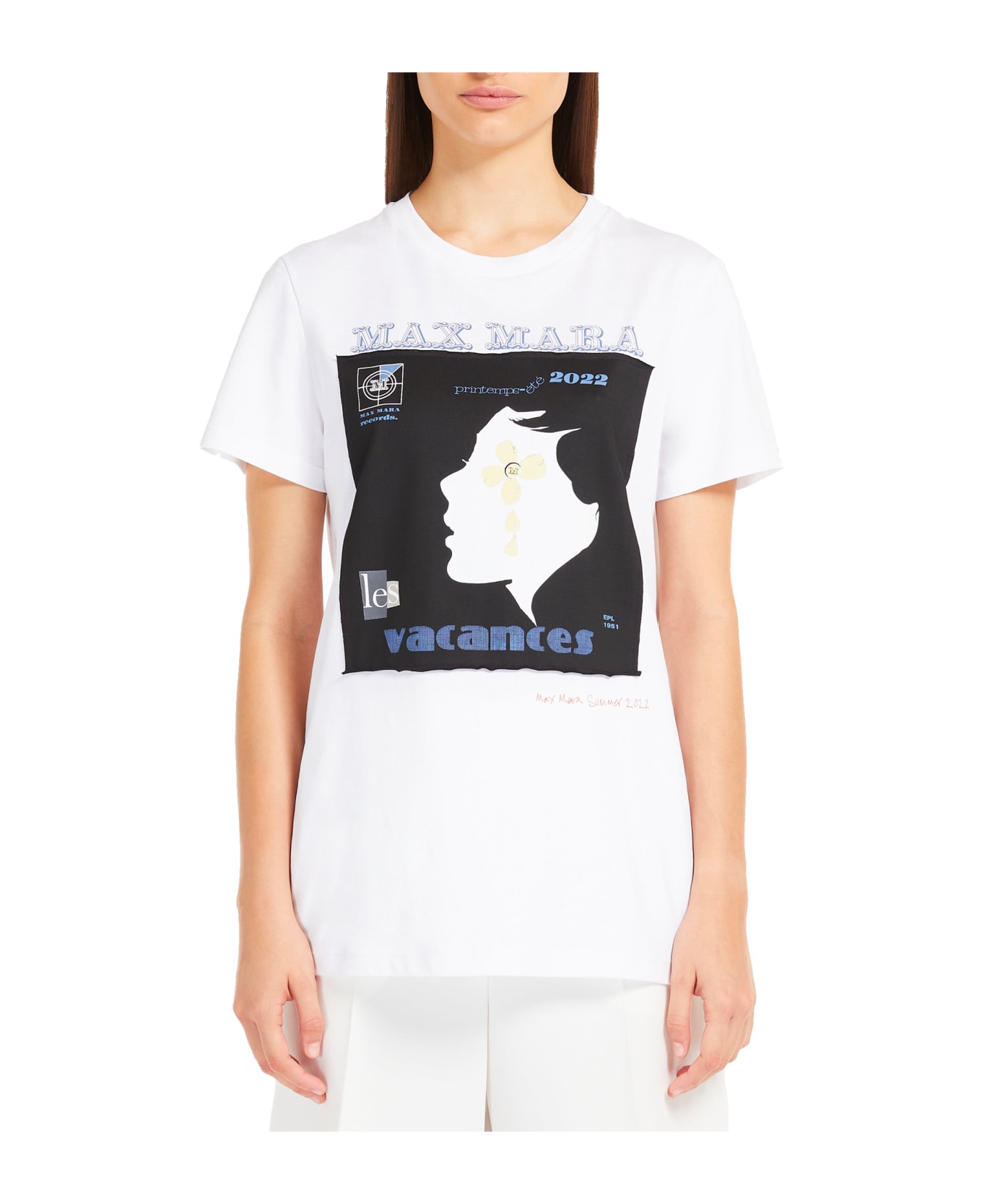 Max Mara Logo Cotton T-shirt - White