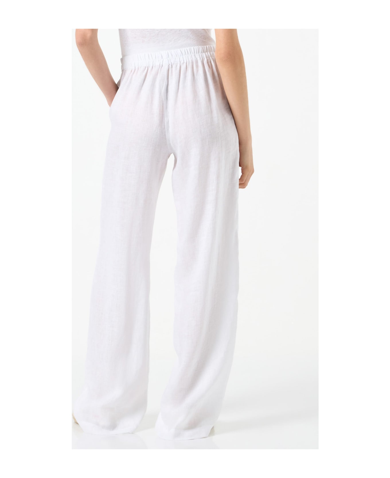 MC2 Saint Barth Woman White Linen Pants - WHITE