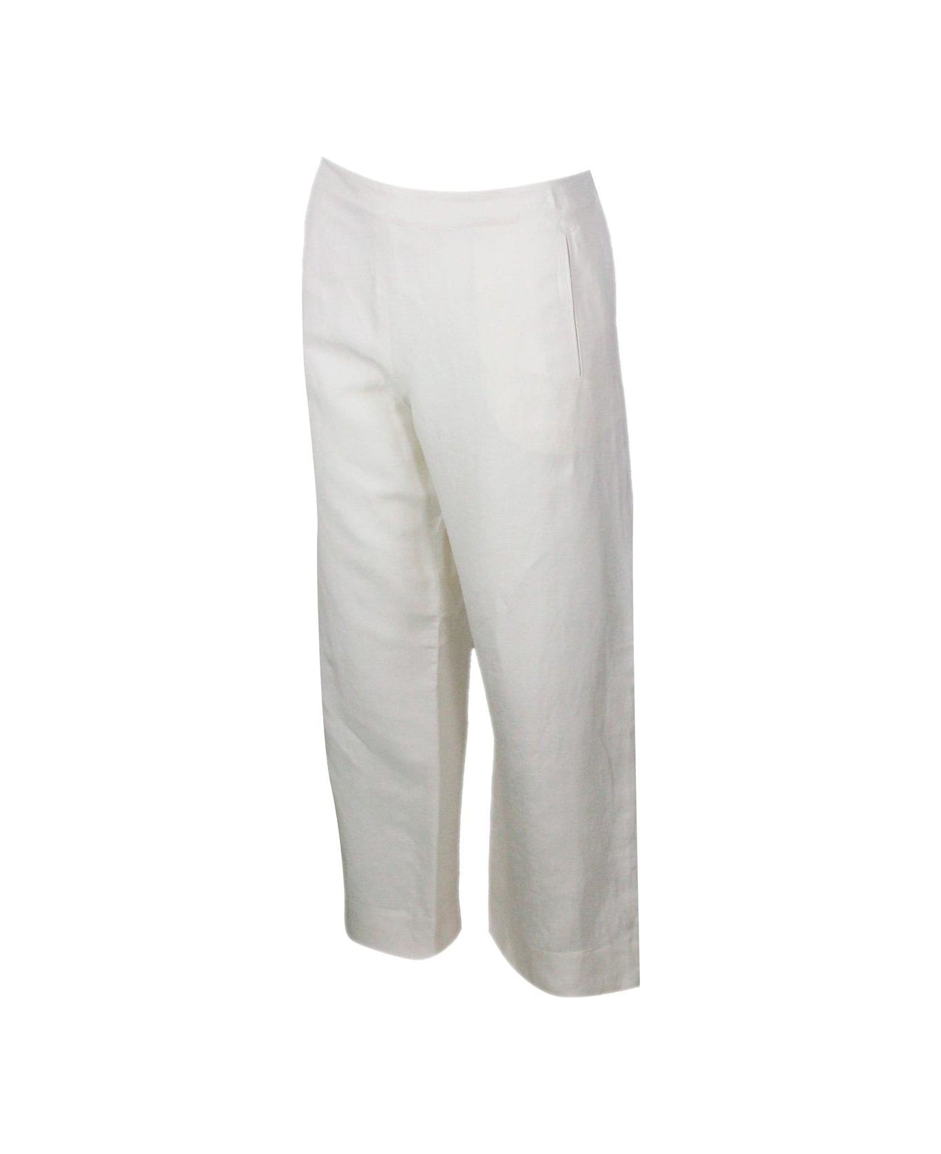 Fabiana Filippi Elasticated Waistband Wide-leg Trousers - BIANCO BURRO