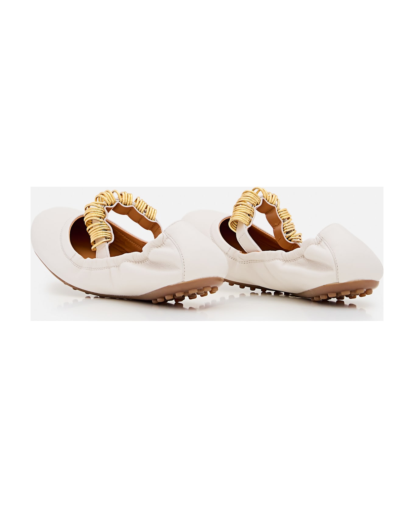 Tod
s Leather Ballerina - BIANCO CALCE